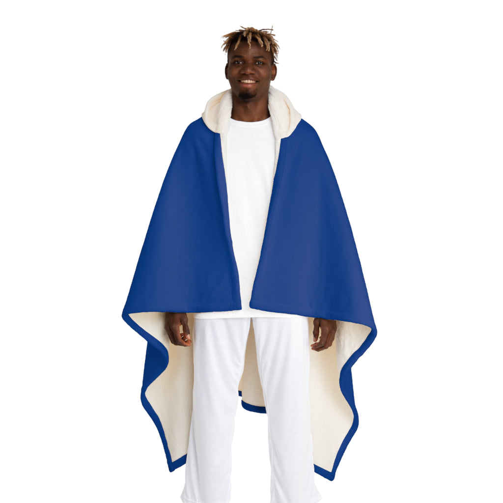 Rainbow "?" Dark Blue Hooded Sherpa Blanket