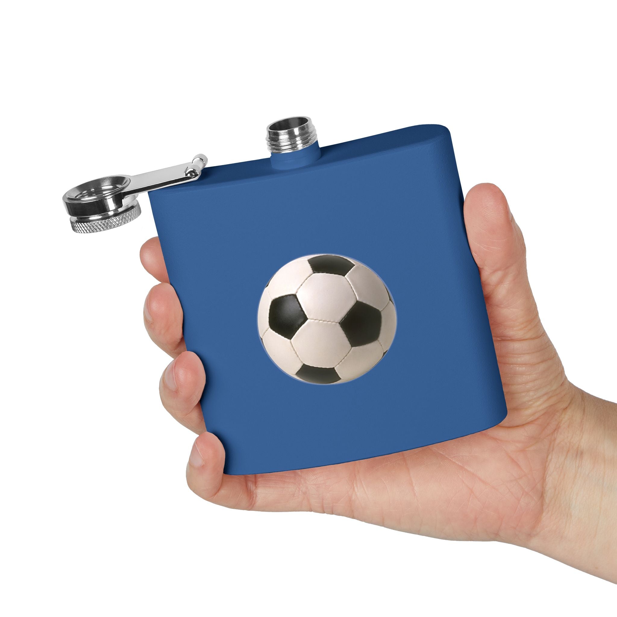 Soccer Stainless Steel Flask, 6oz
