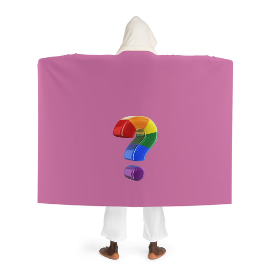 Rainbow "?" Pink Hooded Blanket