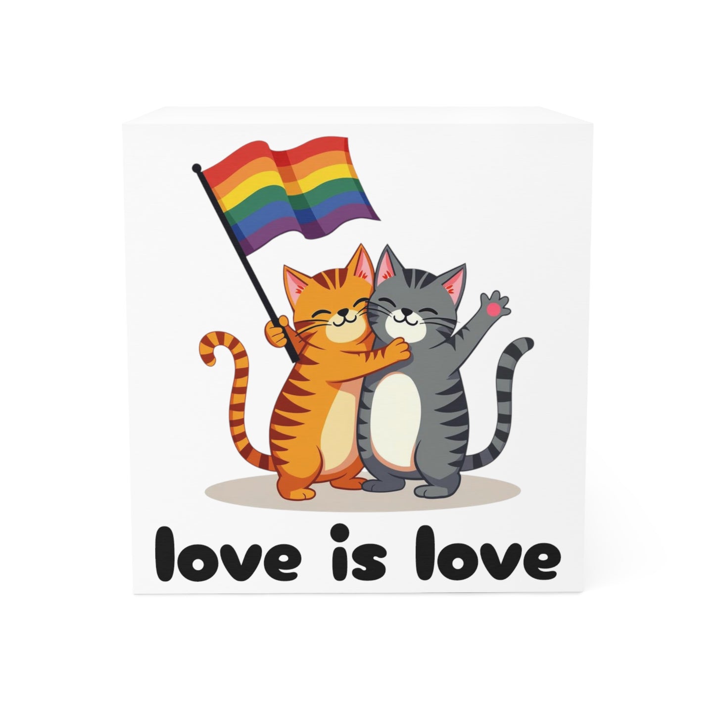 Note Cube - Kitty Love Is Love Memo Pad