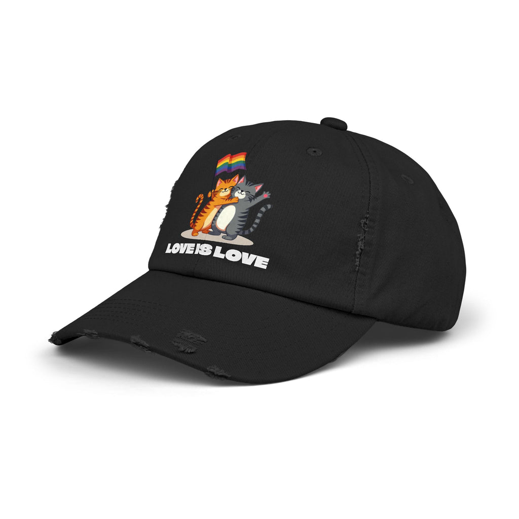 Cap - Kitty Love is Love Distressed Design