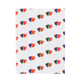 Rainbow Heart Velveteen Plush Blanket