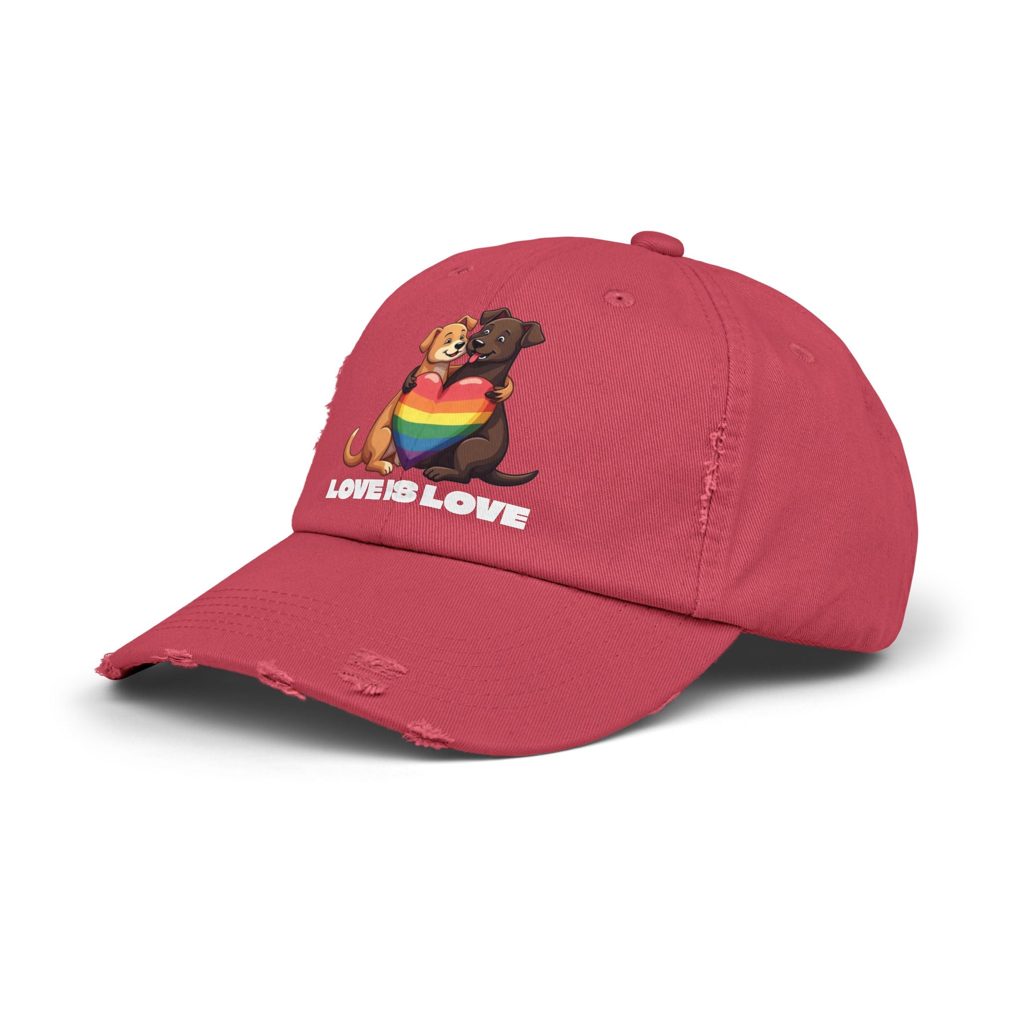 Cap - Puppy Love is Love Distressed Design