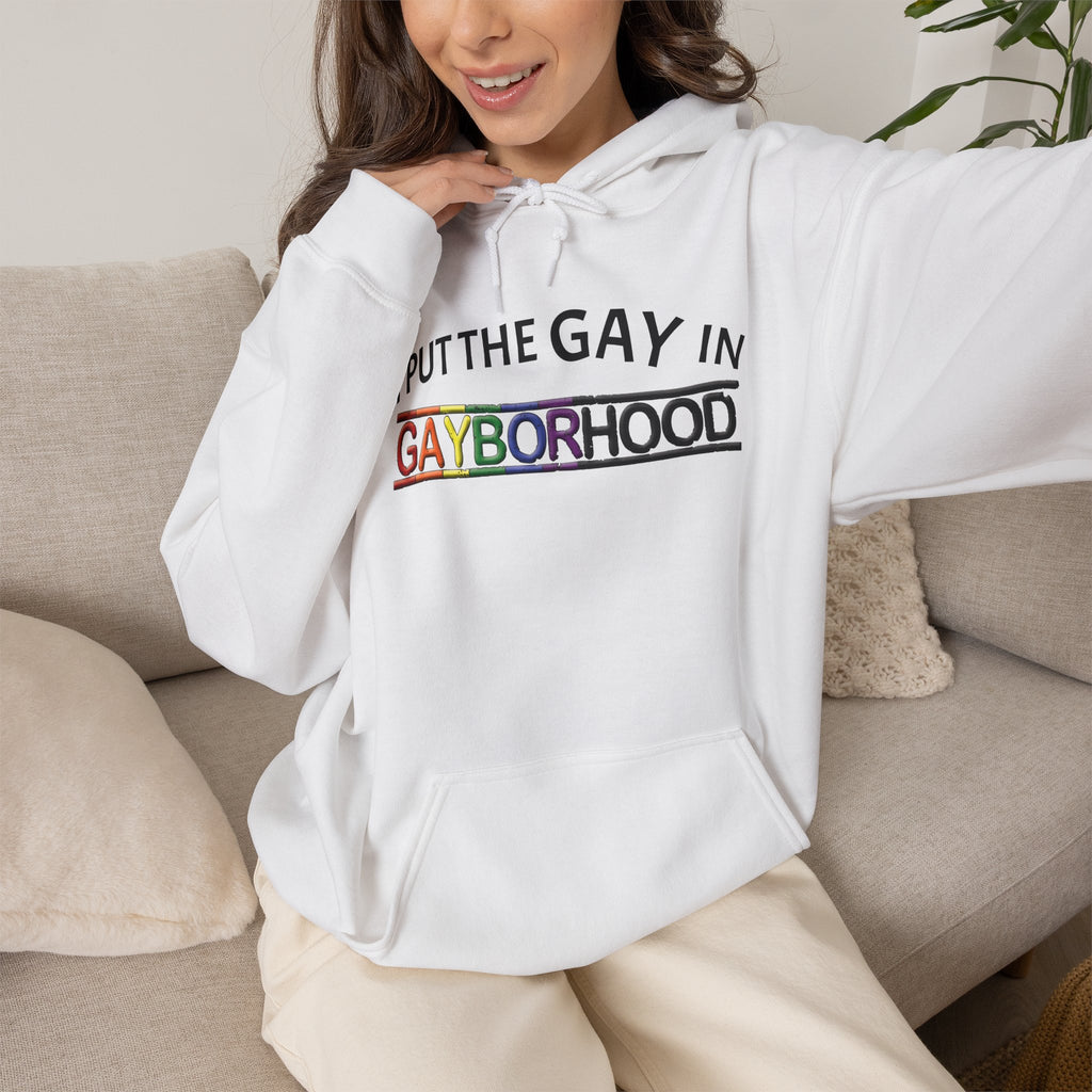 "I put the GAY in" Heavy Blend™ Hoodie