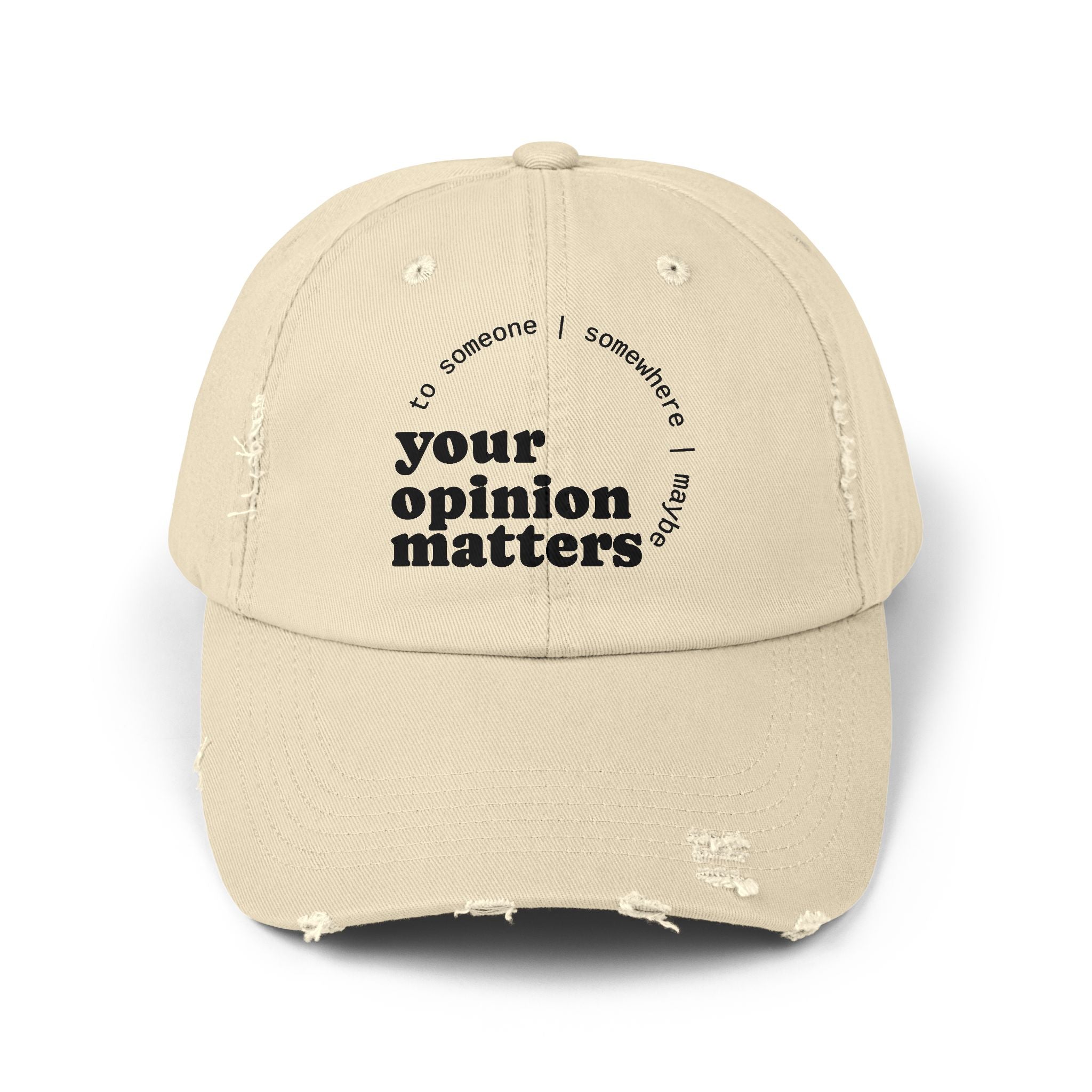 Your Opinion ... Distressed Design Cap