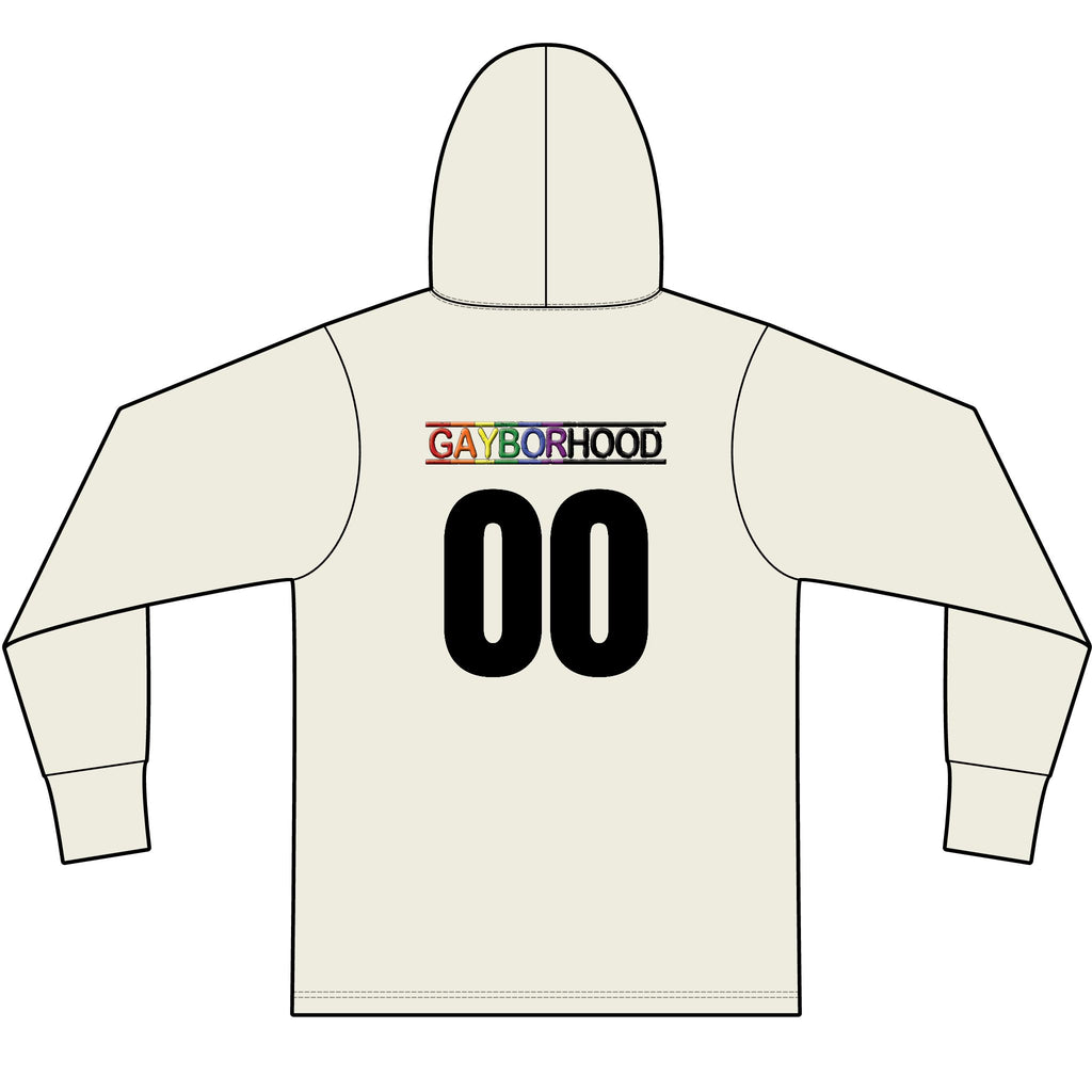 Gayborhood Football Long Sleeve Hooded T-Shirt