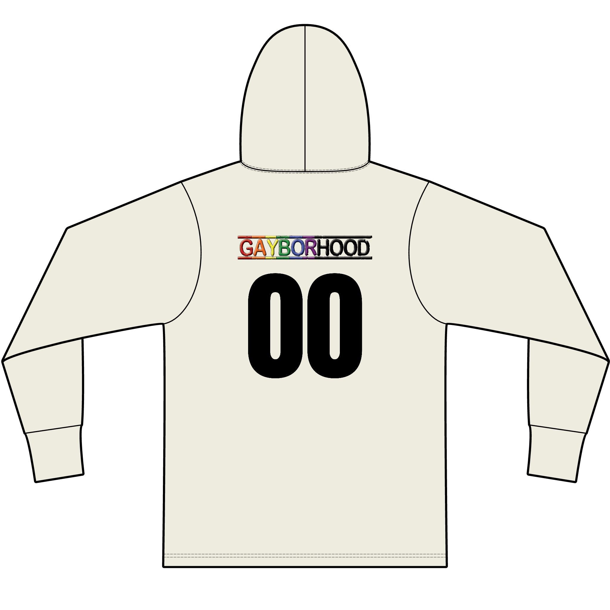 Gayborhood Football Long Sleeve Hooded T-Shirt