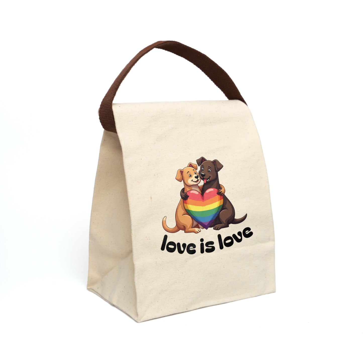 Canvas Lunch Bag Puppy Love is Love