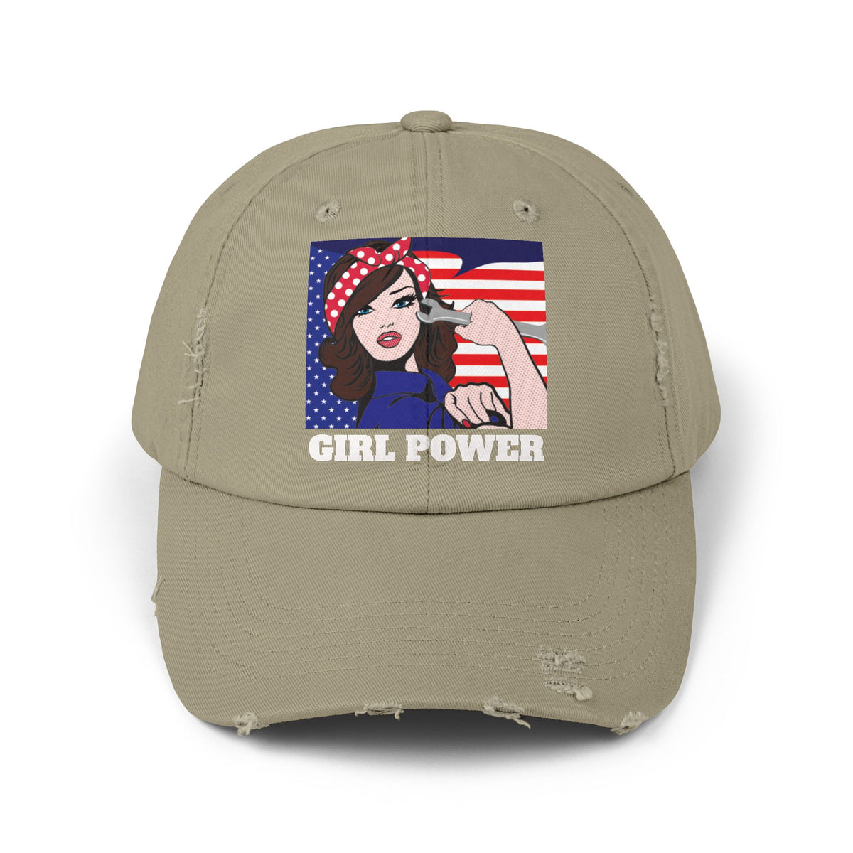 Girl Power Distressed Cap