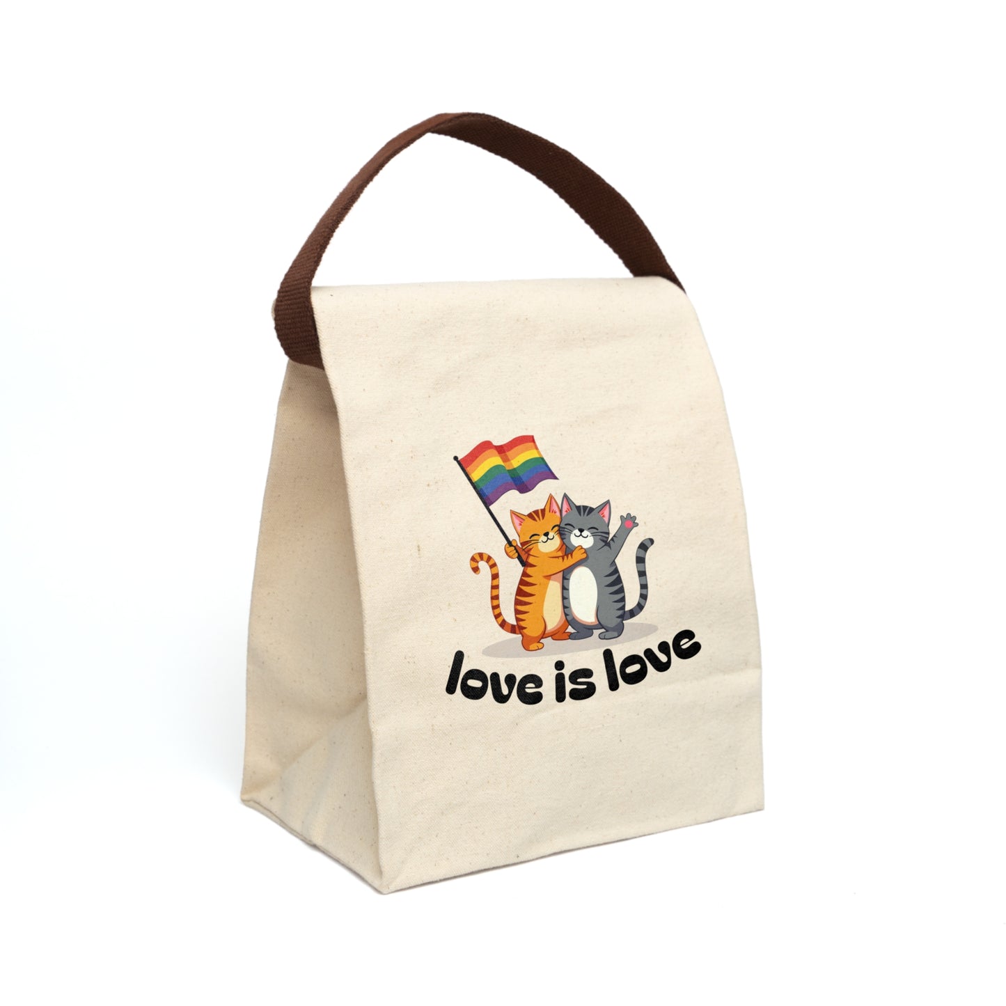 Canvas Lunch Bag Kitty Love is Love