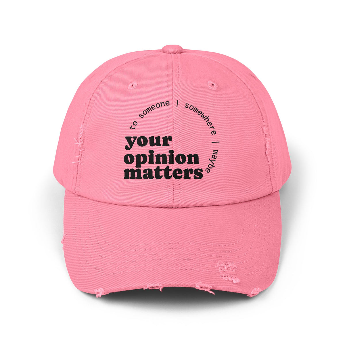 Your Opinion ... Distressed Design Cap