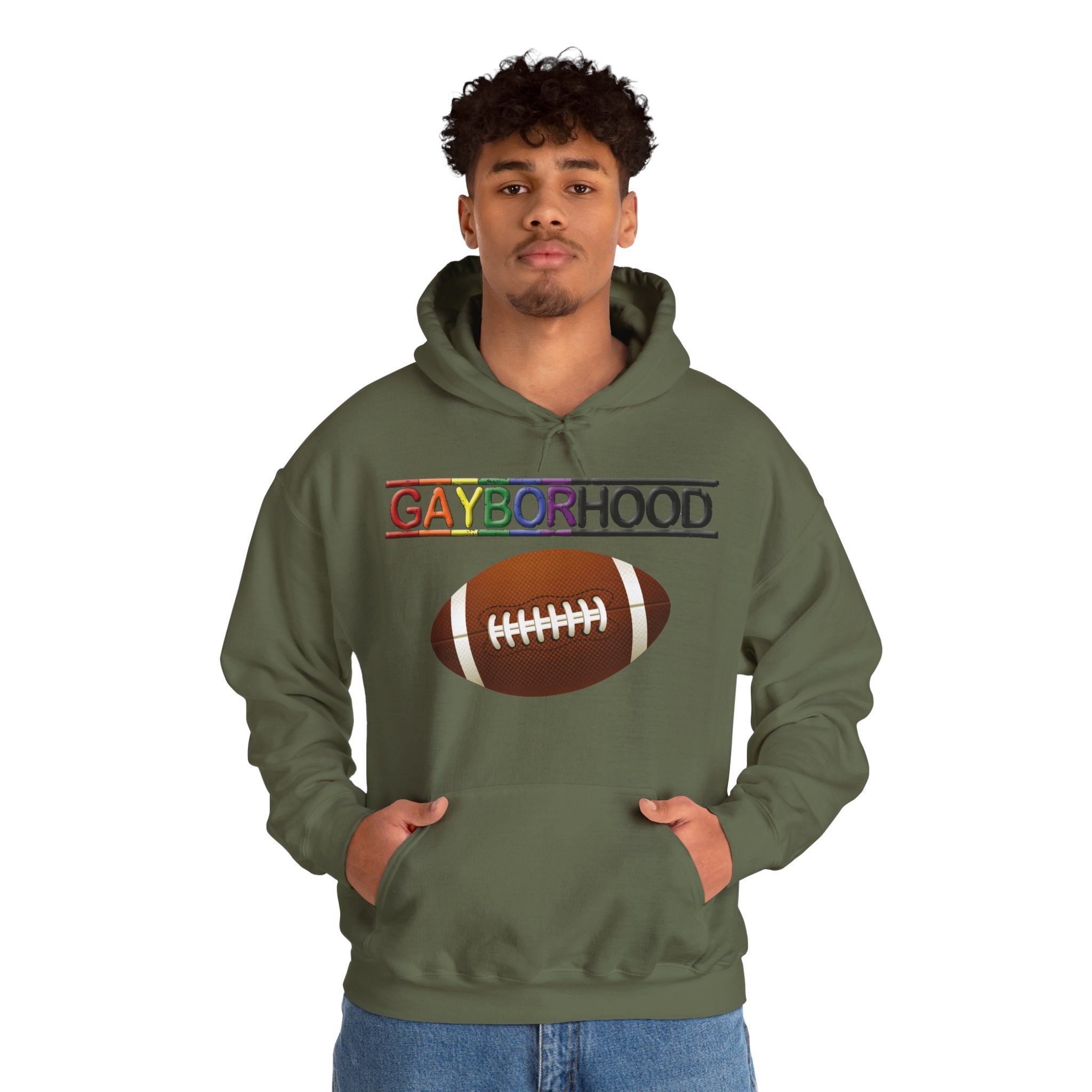 Gayborhood Football Heavy Blend™ Hoodie