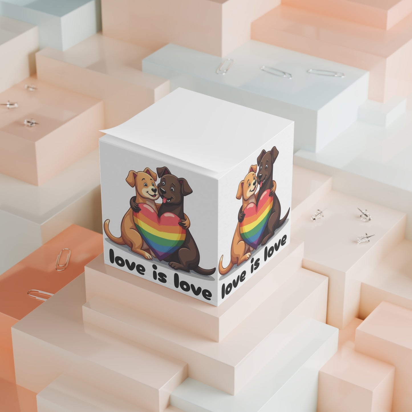 Note Cube - Puppy Love Is Love Memo Pad
