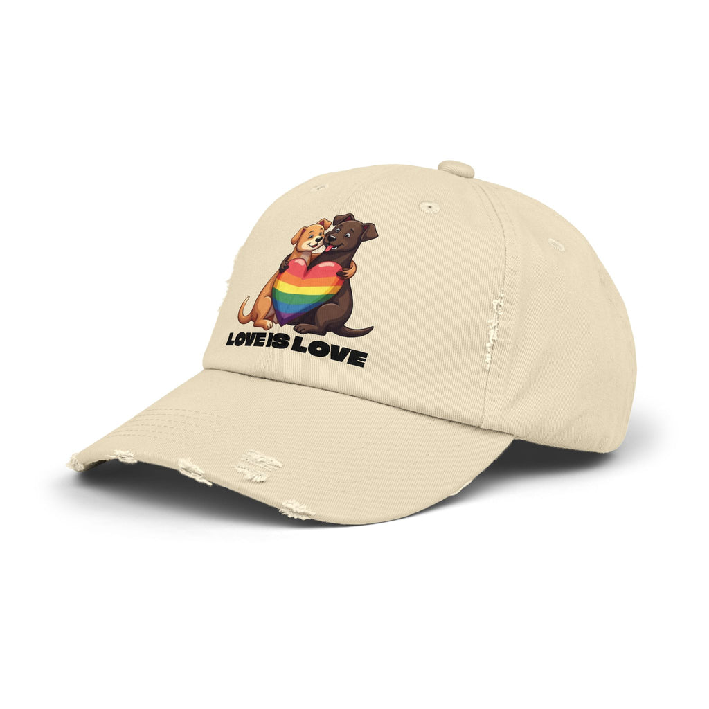 Cap - Puppy Love is Love Distressed Design