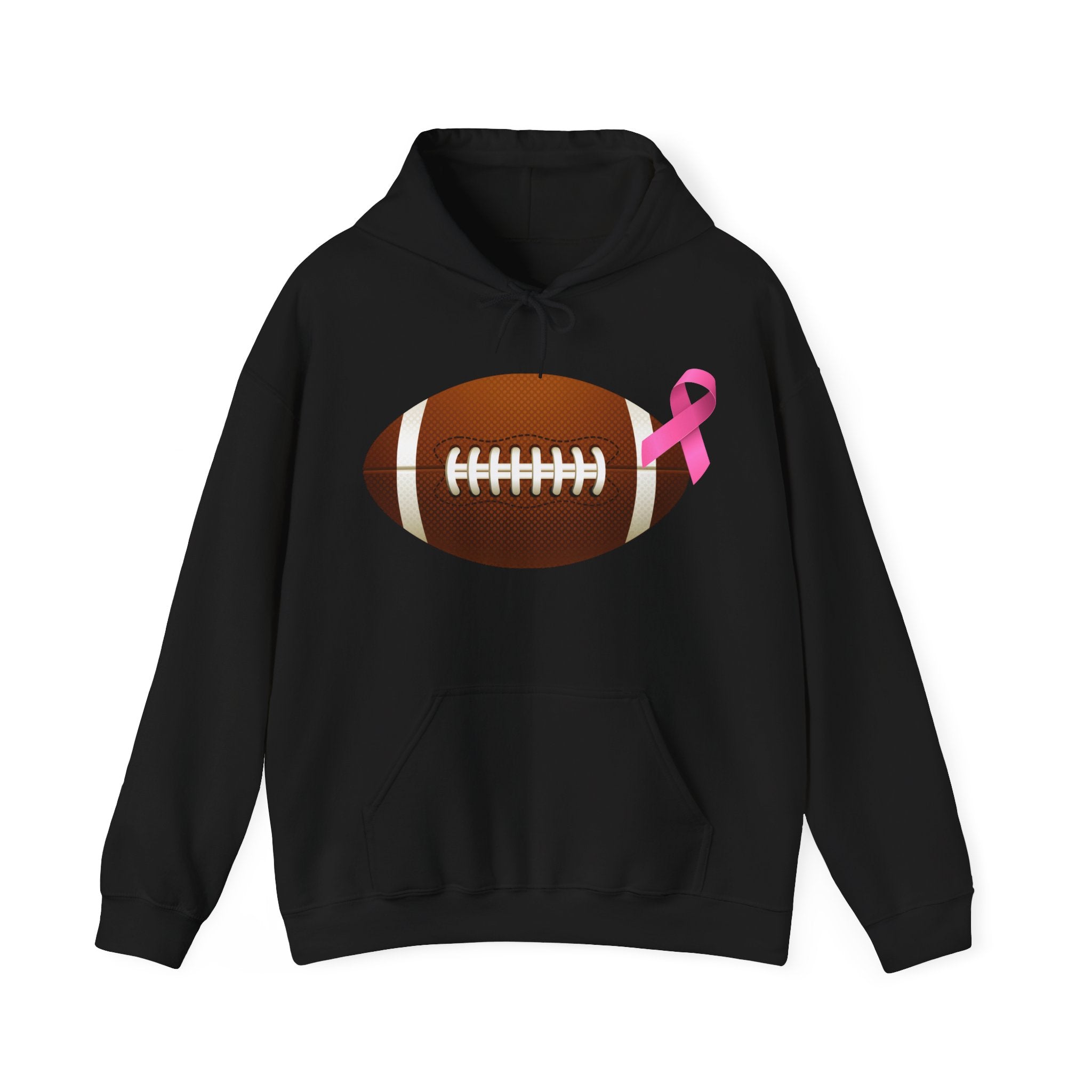 Breast Cancer Football Heavy Blend™ Hoodie