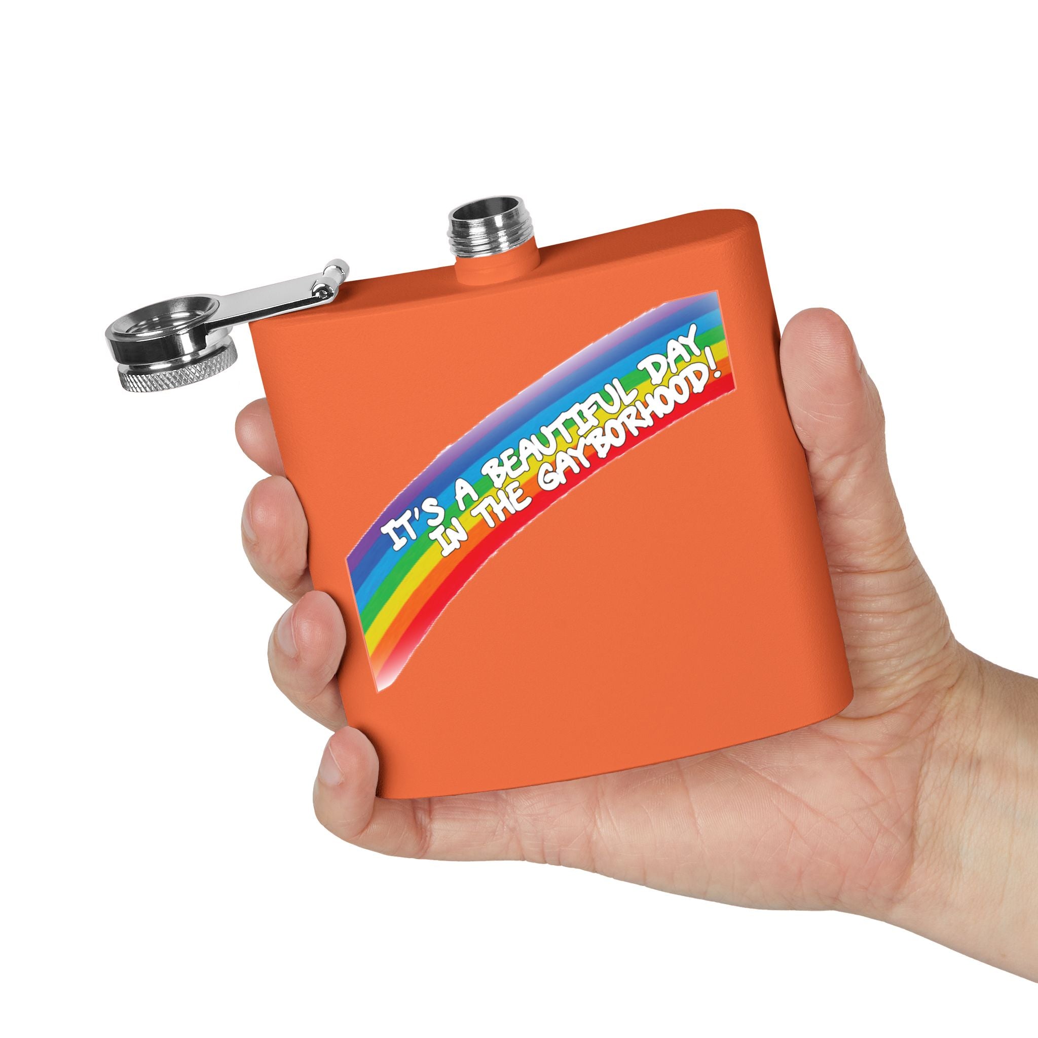 Beautiful Gayborhood Stainless Steel Flask, 6oz