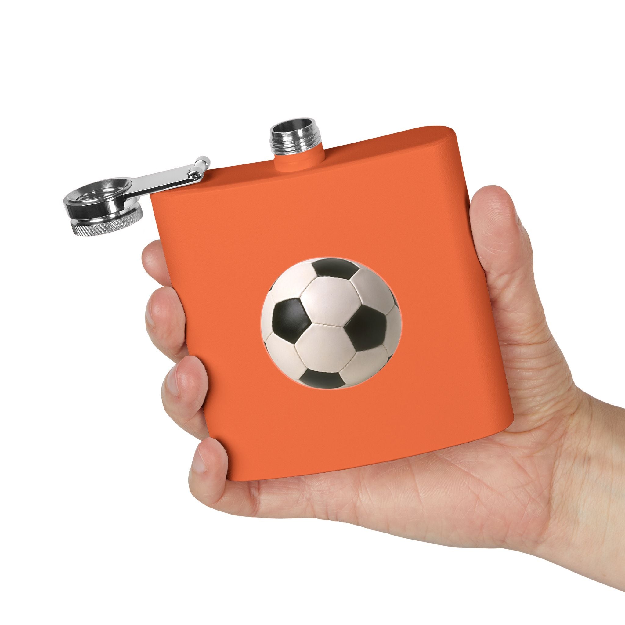 Soccer Stainless Steel Flask, 6oz