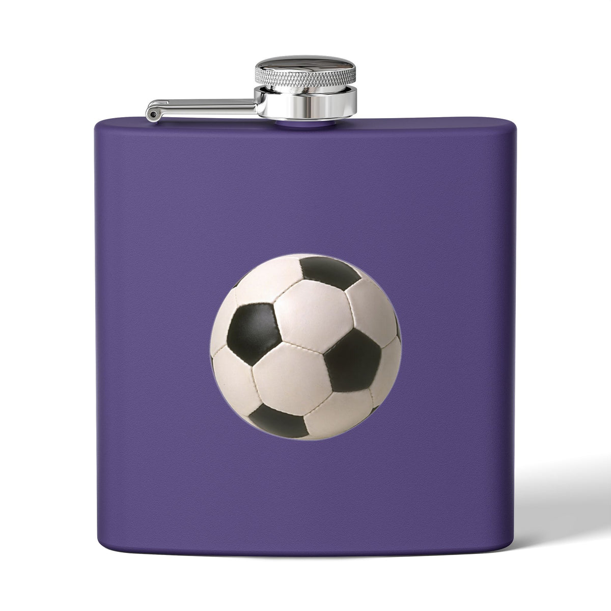 Soccer Stainless Steel Flask, 6oz