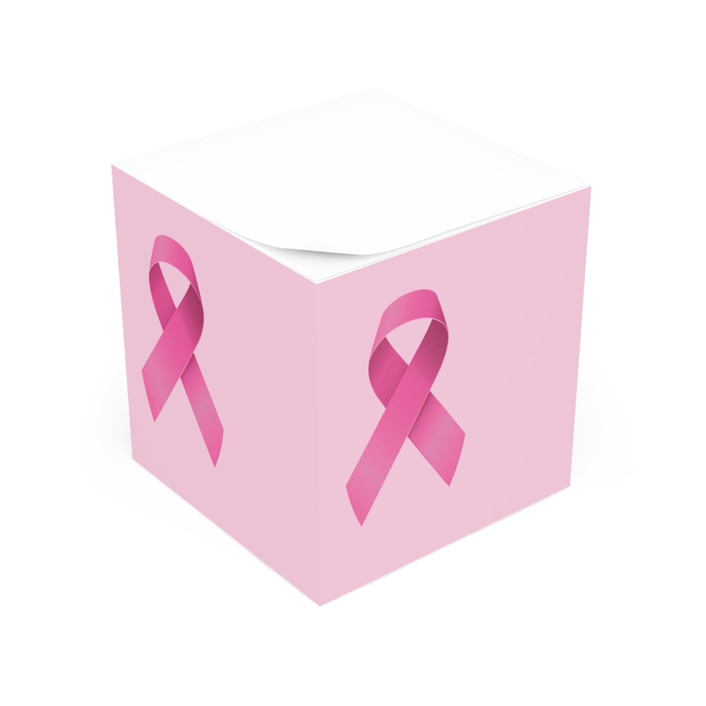 Note Cube Pink Ribbon