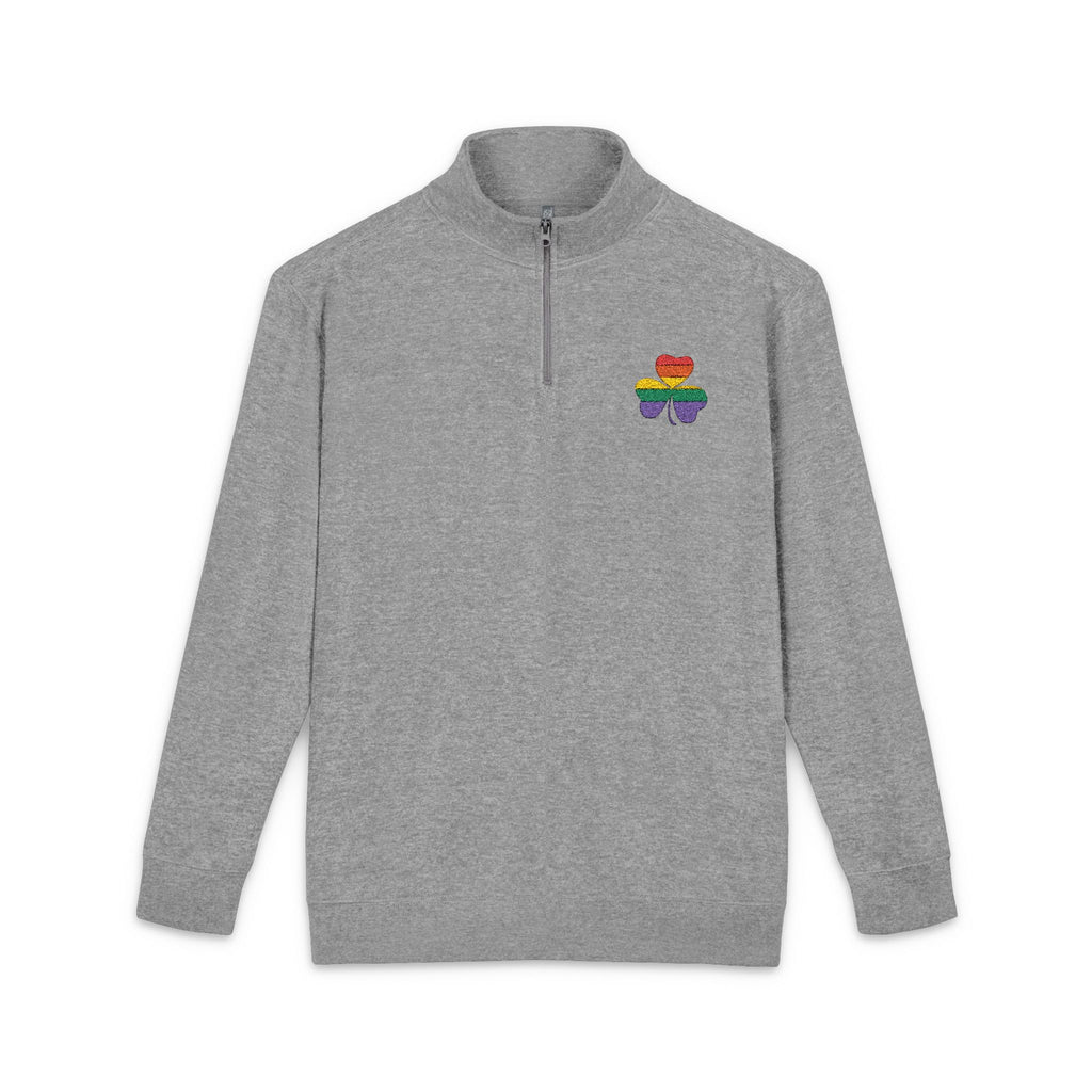 Rainbow Shamrock Unisex Fleece Pullover (Embroidery)
