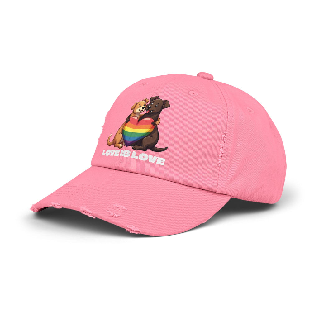 Cap - Puppy Love is Love Distressed Design