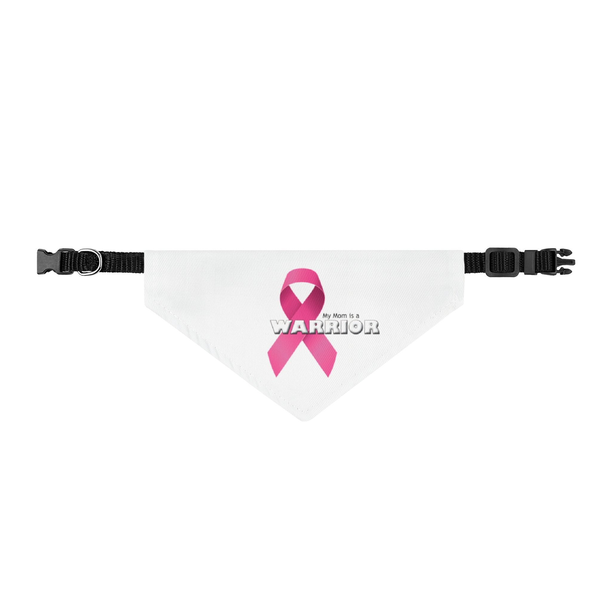 Clip-on Pet Bandana Pink Ribbon My Mom is a Warrior