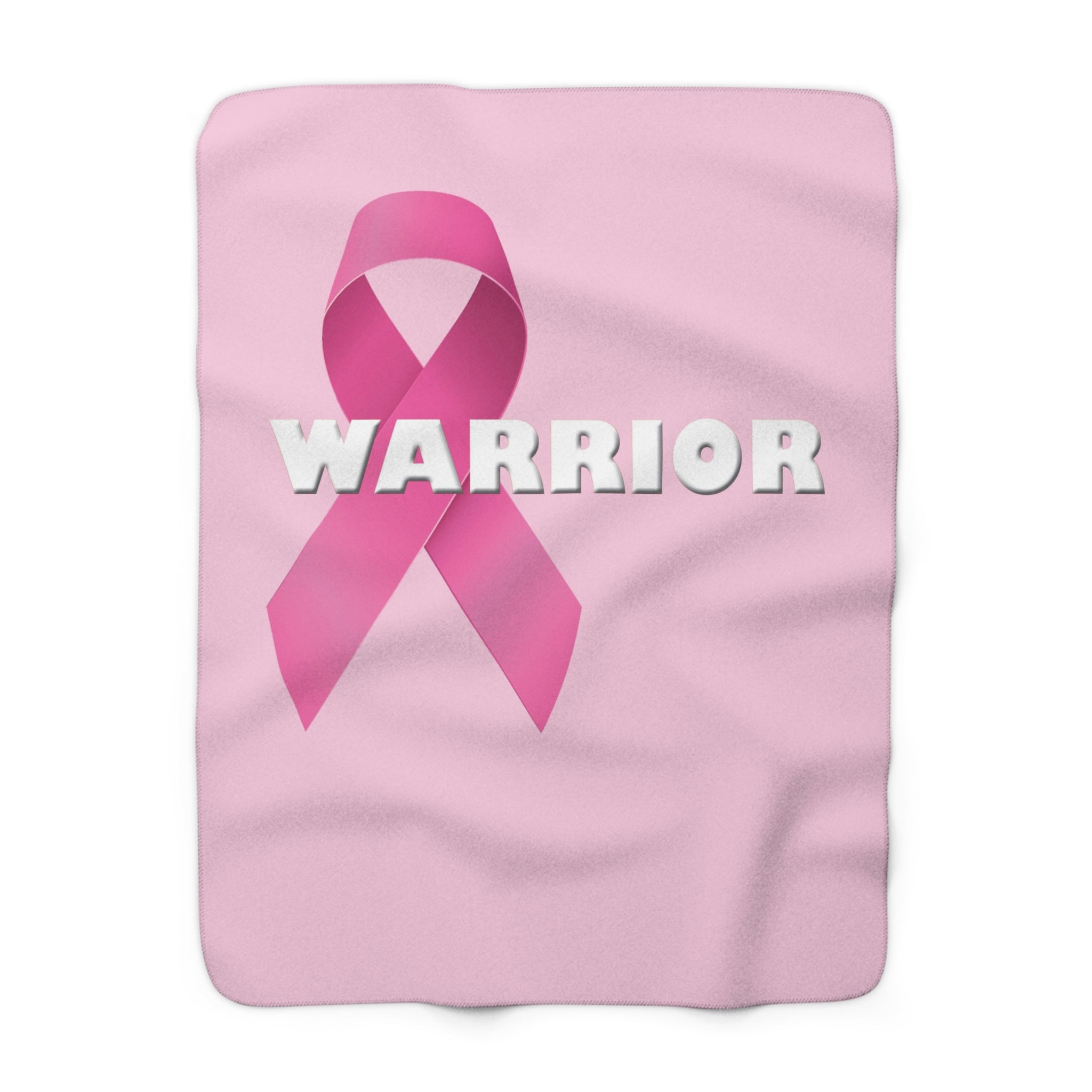 Pink Ribbon Sherpa Fleece Blanket