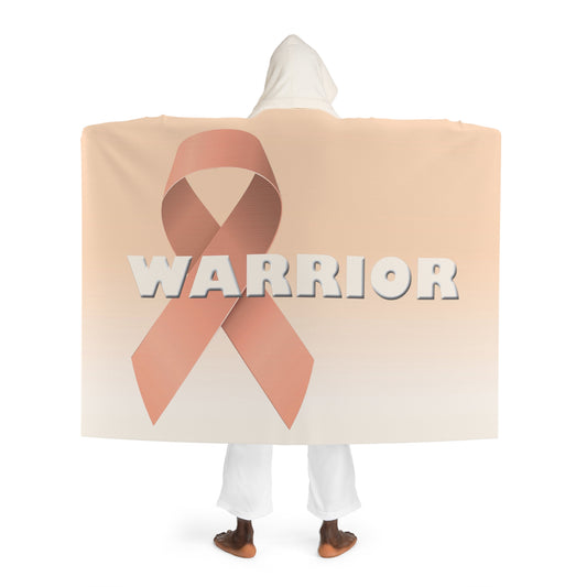 Uterine Cancer Peach Hooded Sherpa Blanket