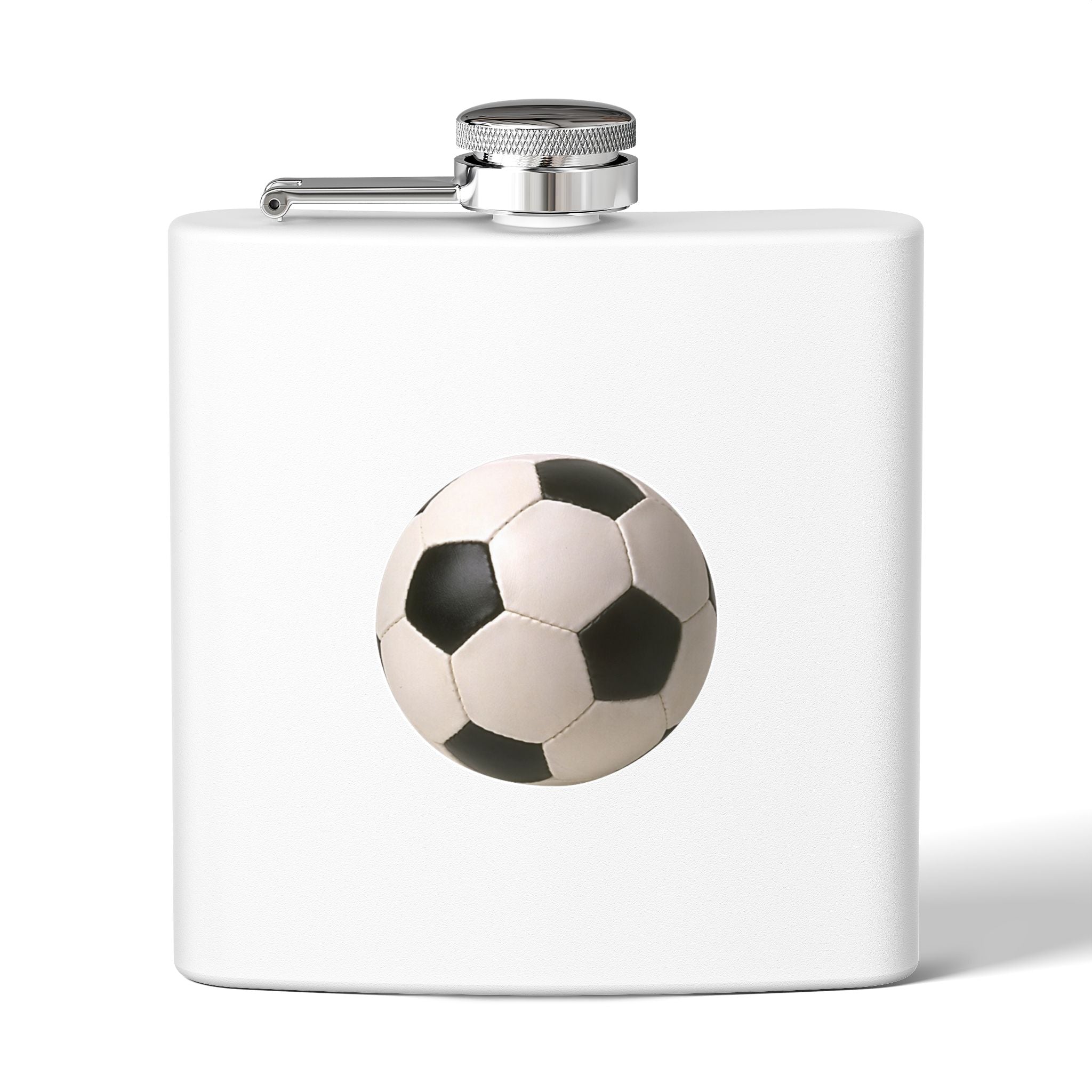 Soccer Stainless Steel Flask, 6oz