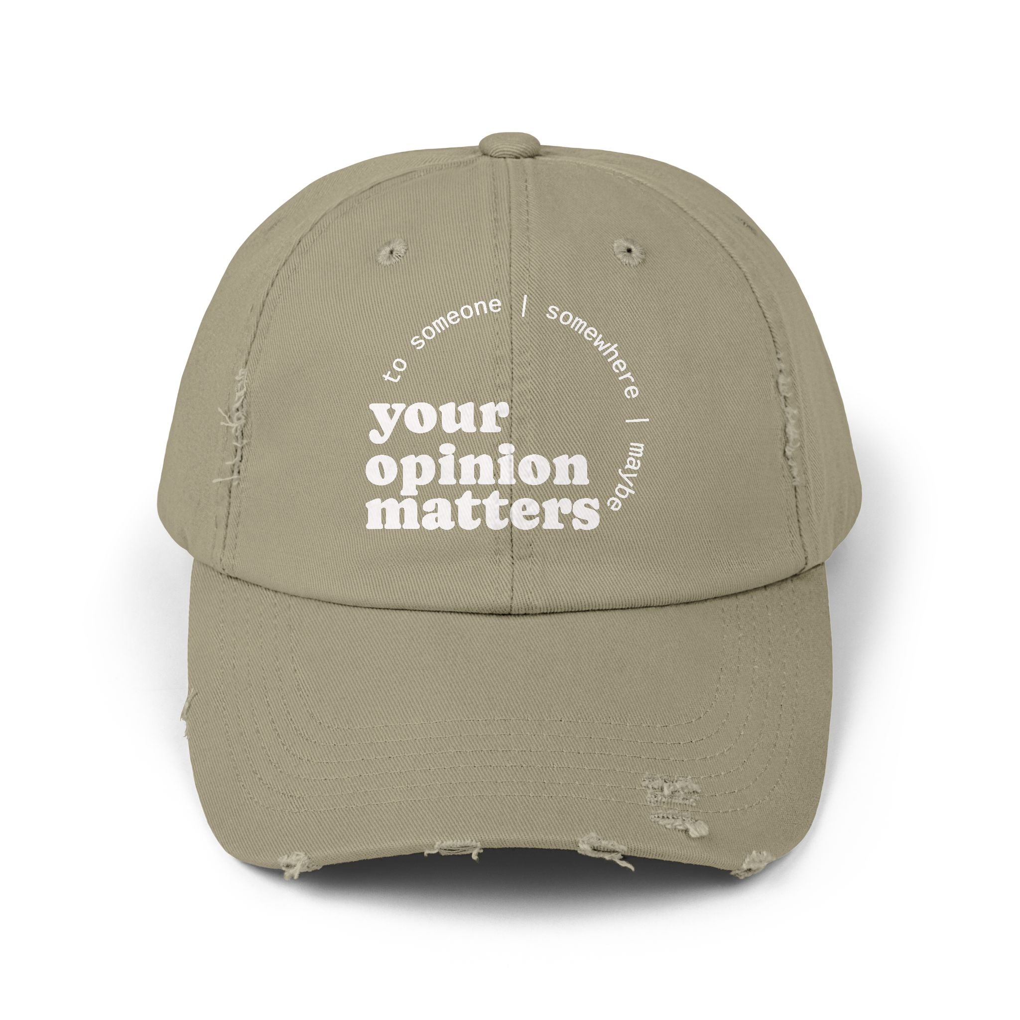 Your Opinion ... Distressed Design Cap