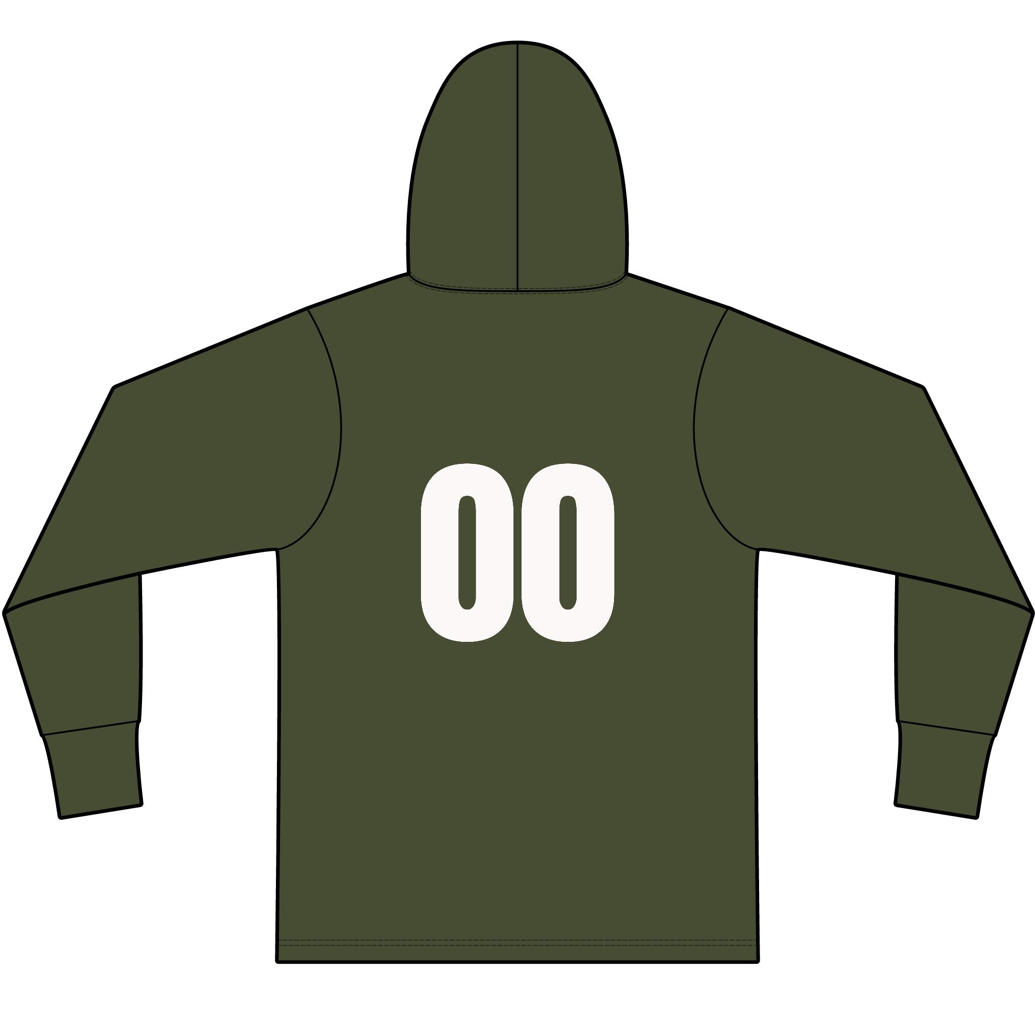 Football Long Sleeve Hooded T-Shirt