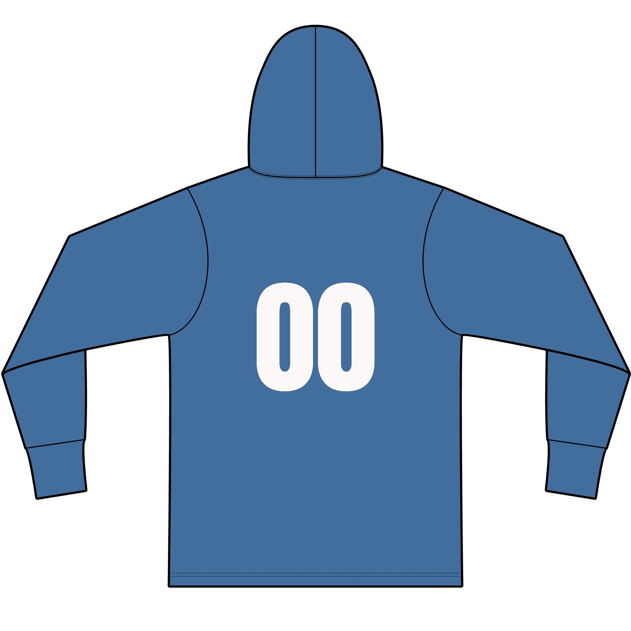 Football Long Sleeve Hooded T-Shirt