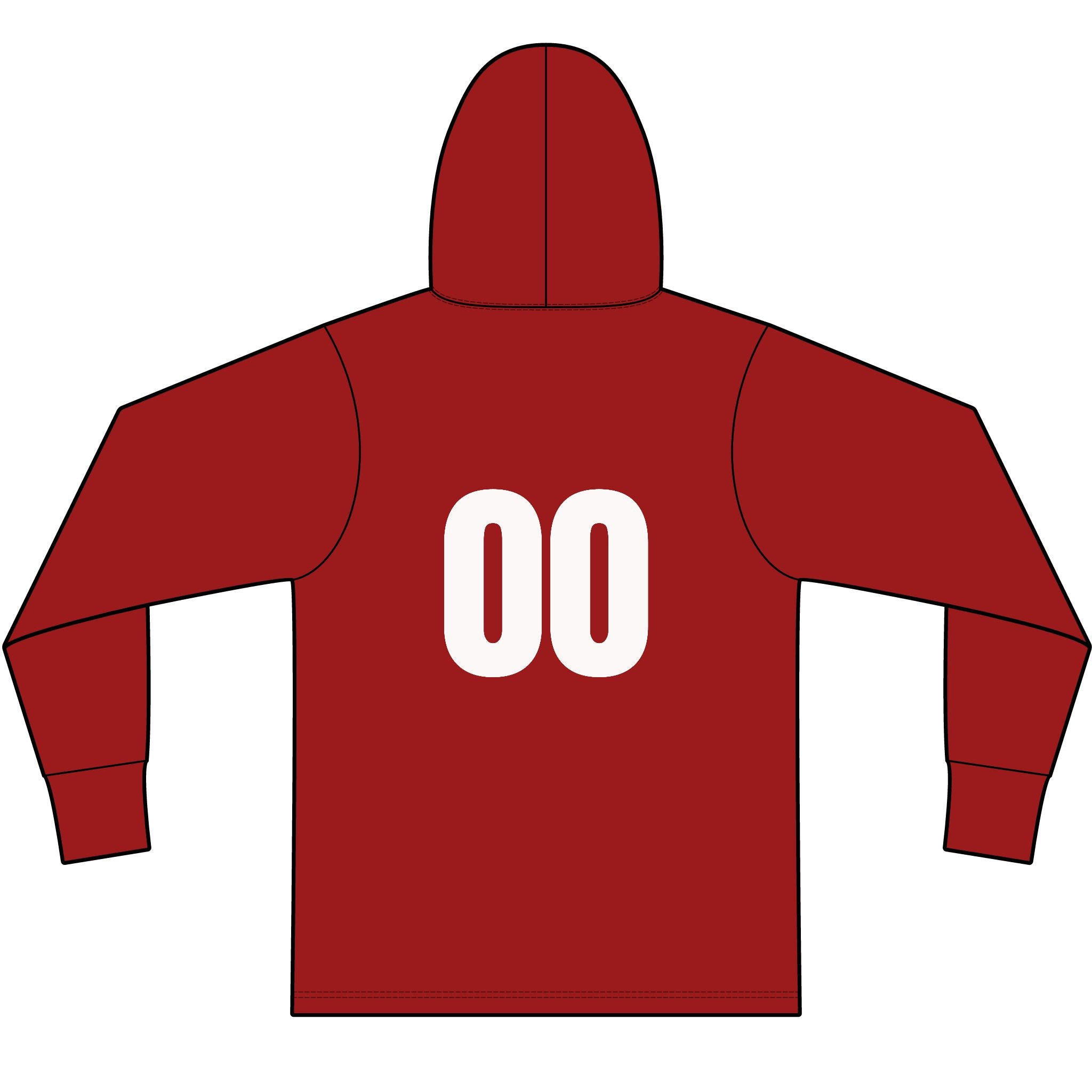 Football Long Sleeve Hooded T-Shirt