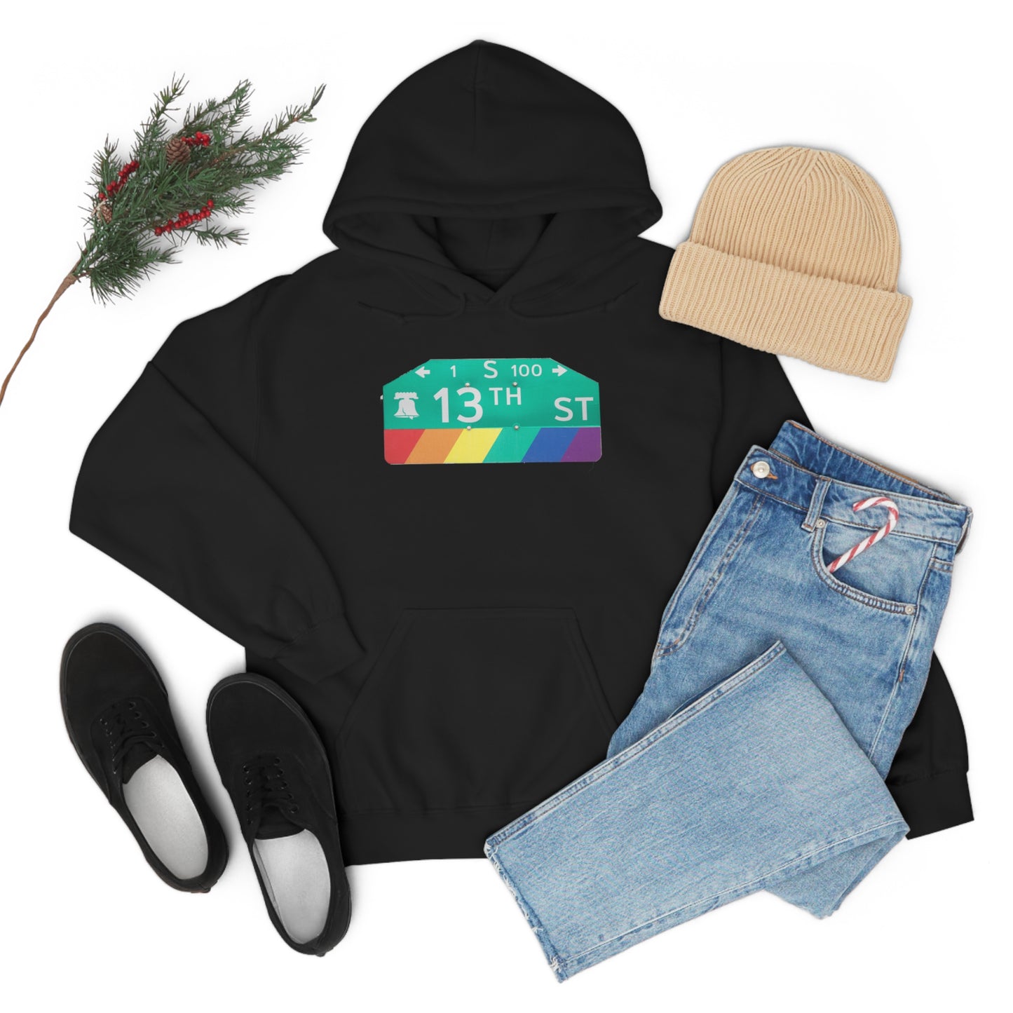 Philly Gayborhood Street Sign Hoodie