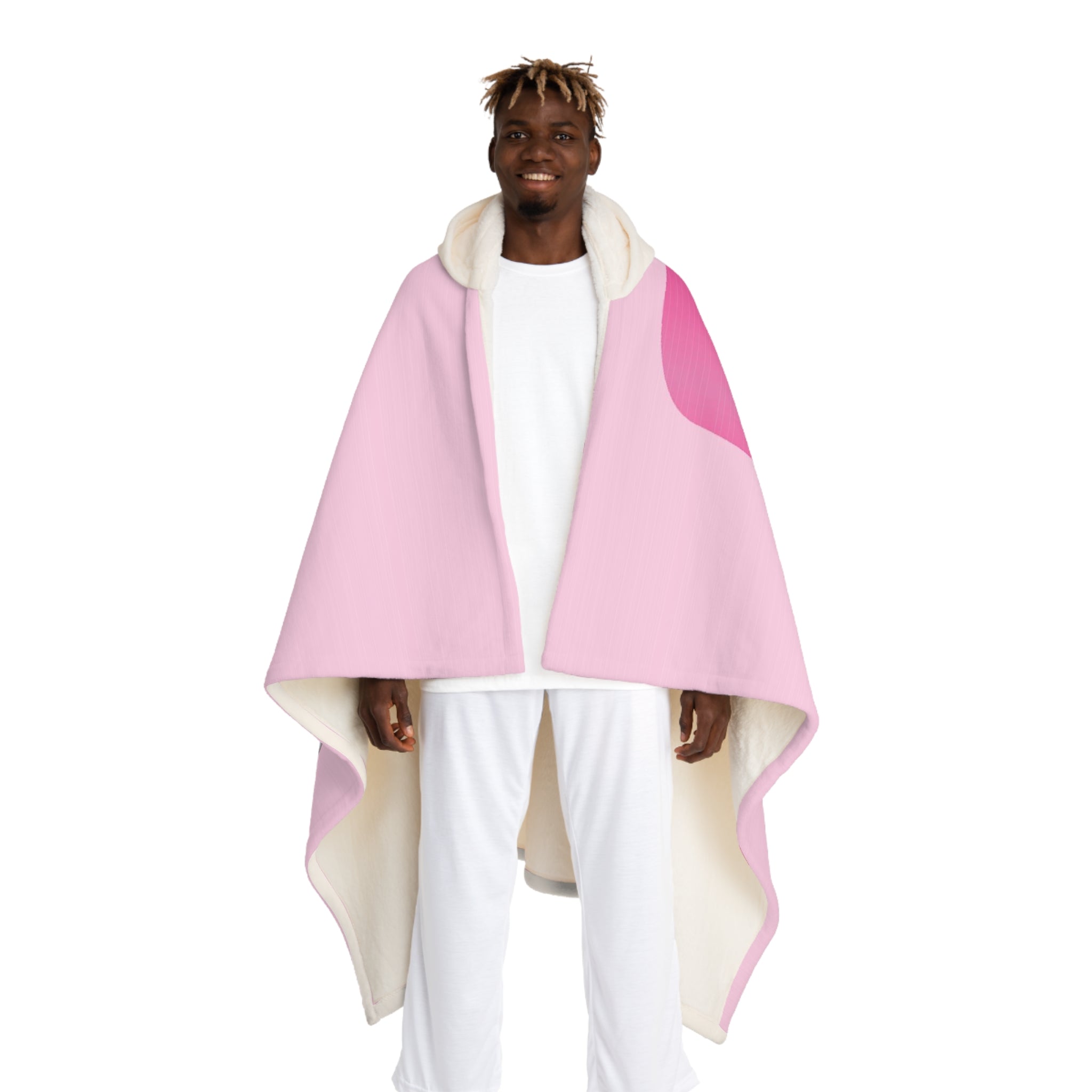 Breast Cancer Pink Hooded Blanket