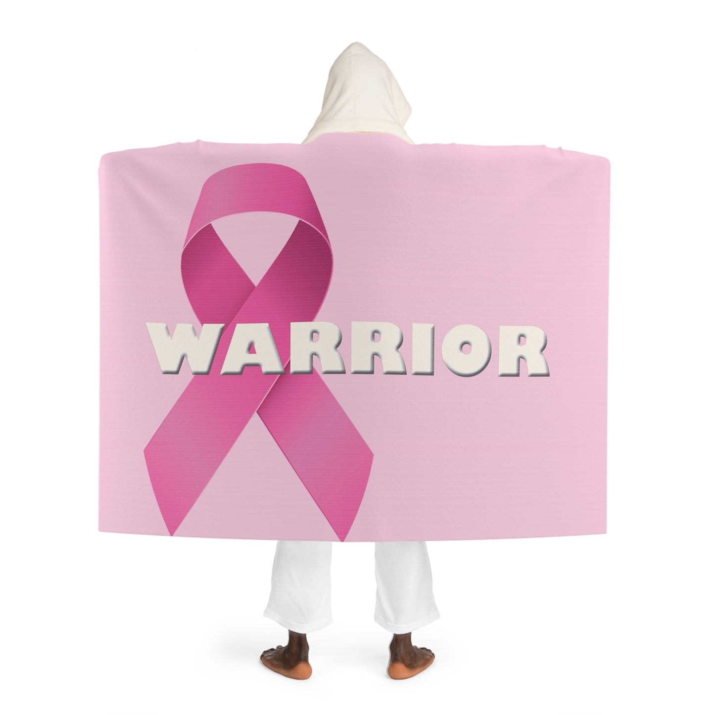Breast Cancer Pink Hooded Blanket