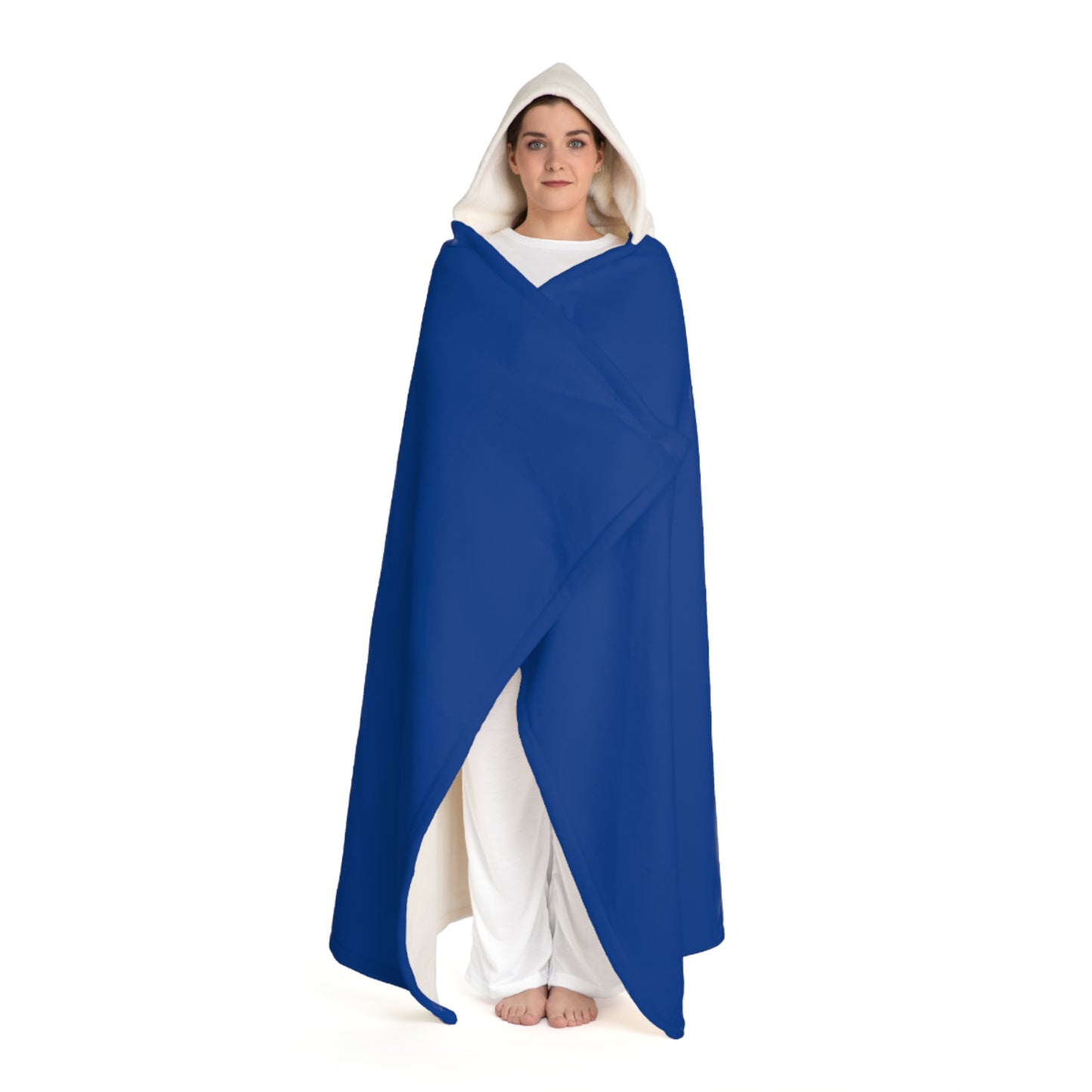 Rainbow "?" Dark Blue Hooded Sherpa Blanket