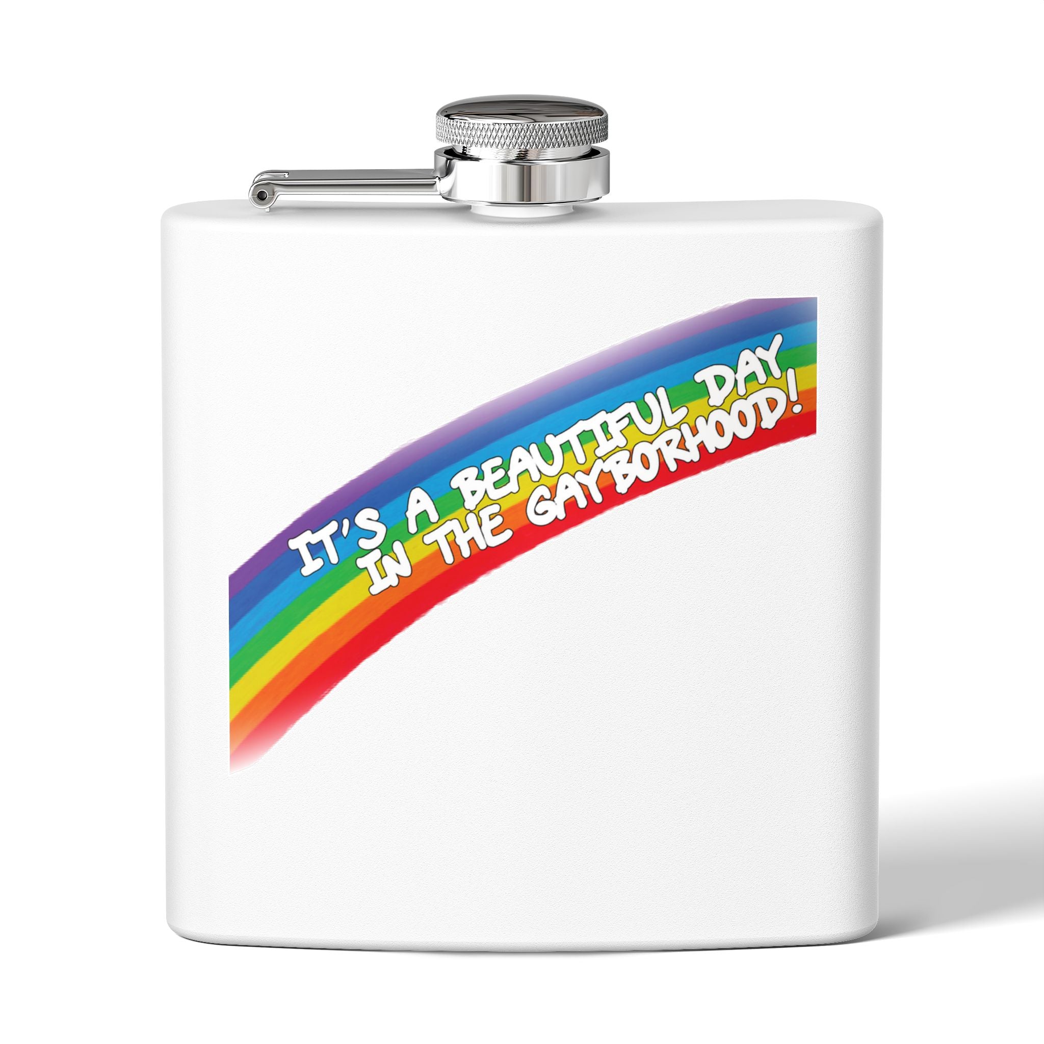 Beautiful Gayborhood Stainless Steel Flask, 6oz