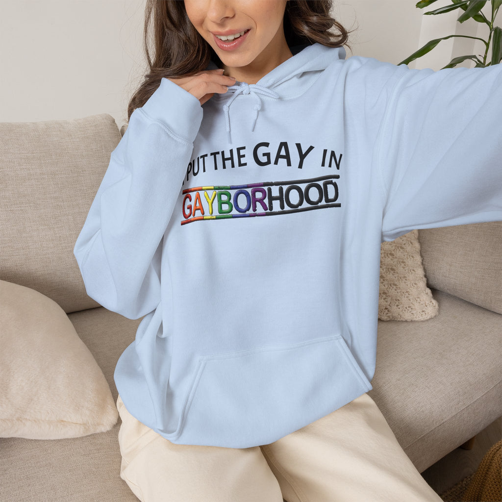 "I put the GAY in" Heavy Blend™ Hoodie