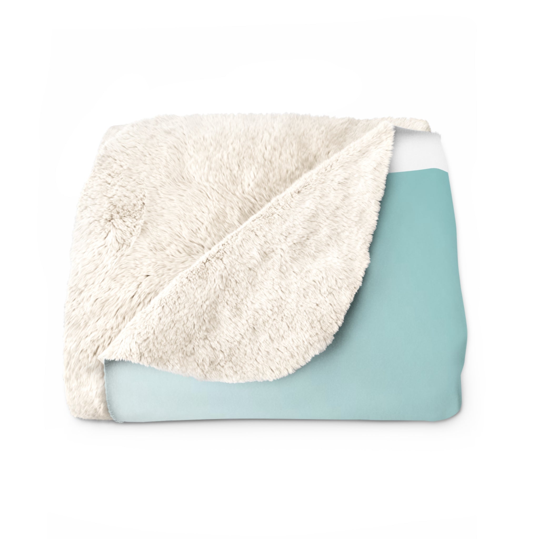 Teal Ribbon Sherpa Fleece Blanket