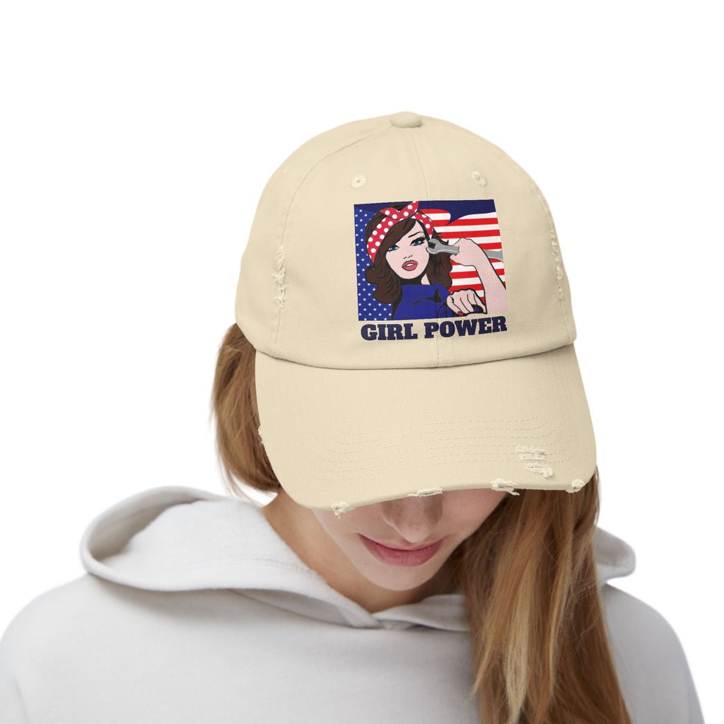Girl Power Distressed Cap