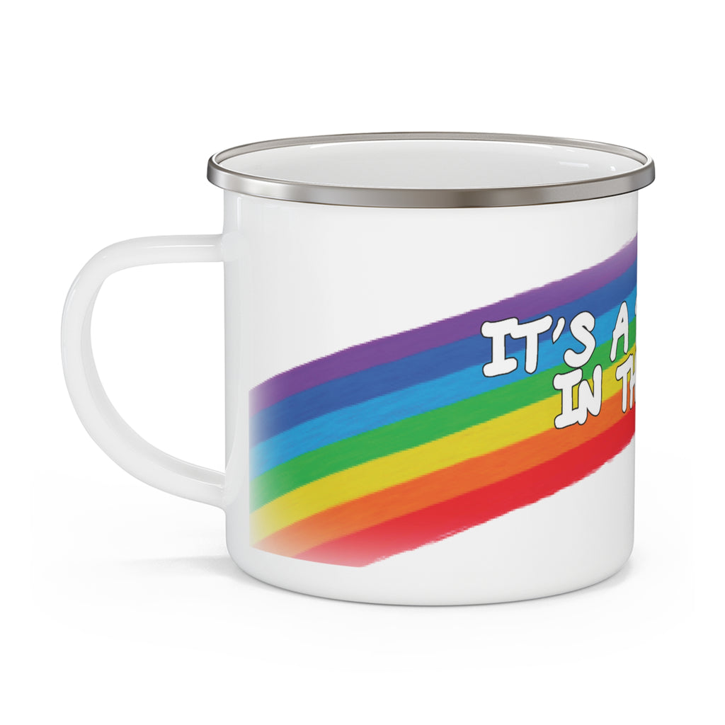 Enamel Camping Mug - Beautiful Day in the Gayborhood