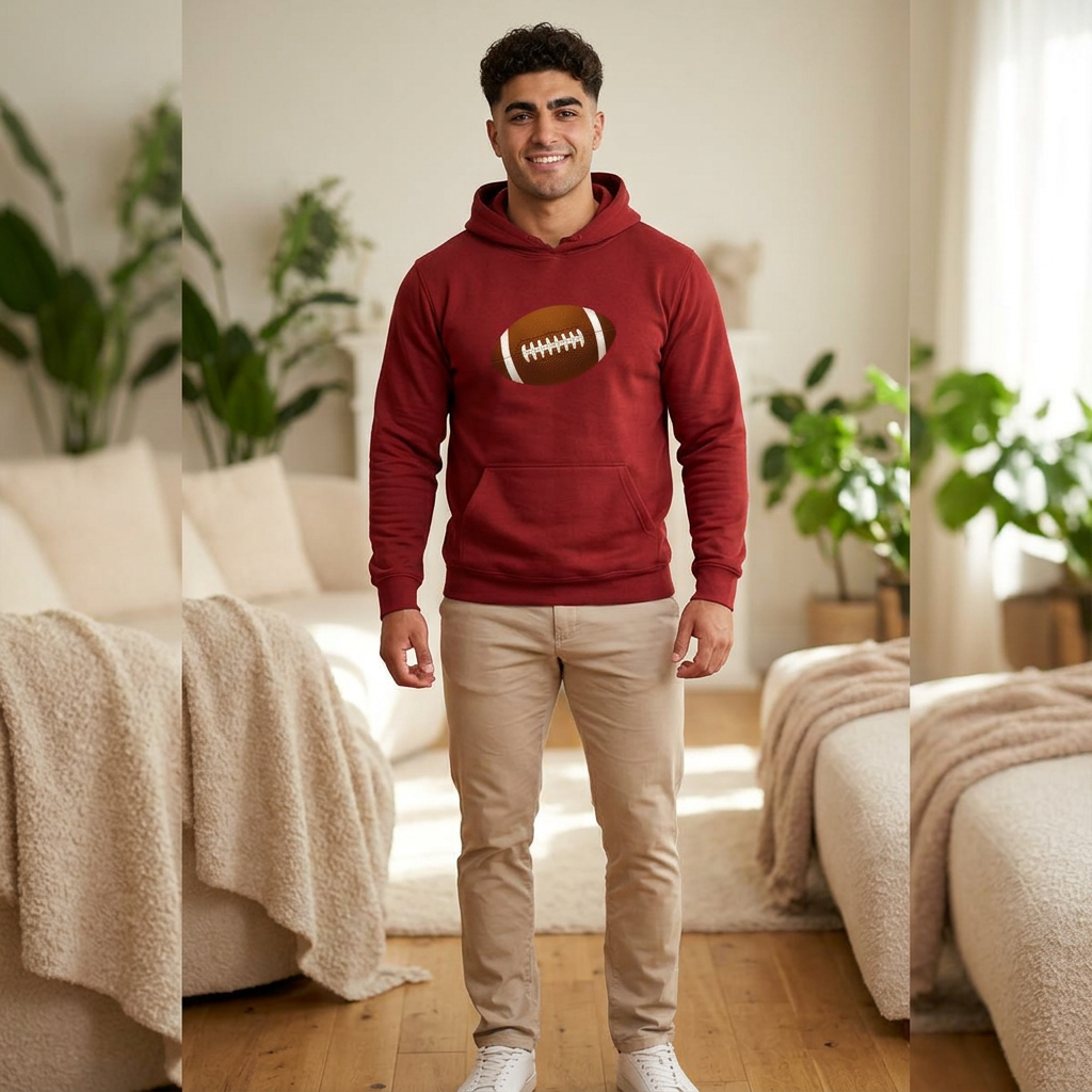 Gayborhood Football Long Sleeve Hooded T-Shirt