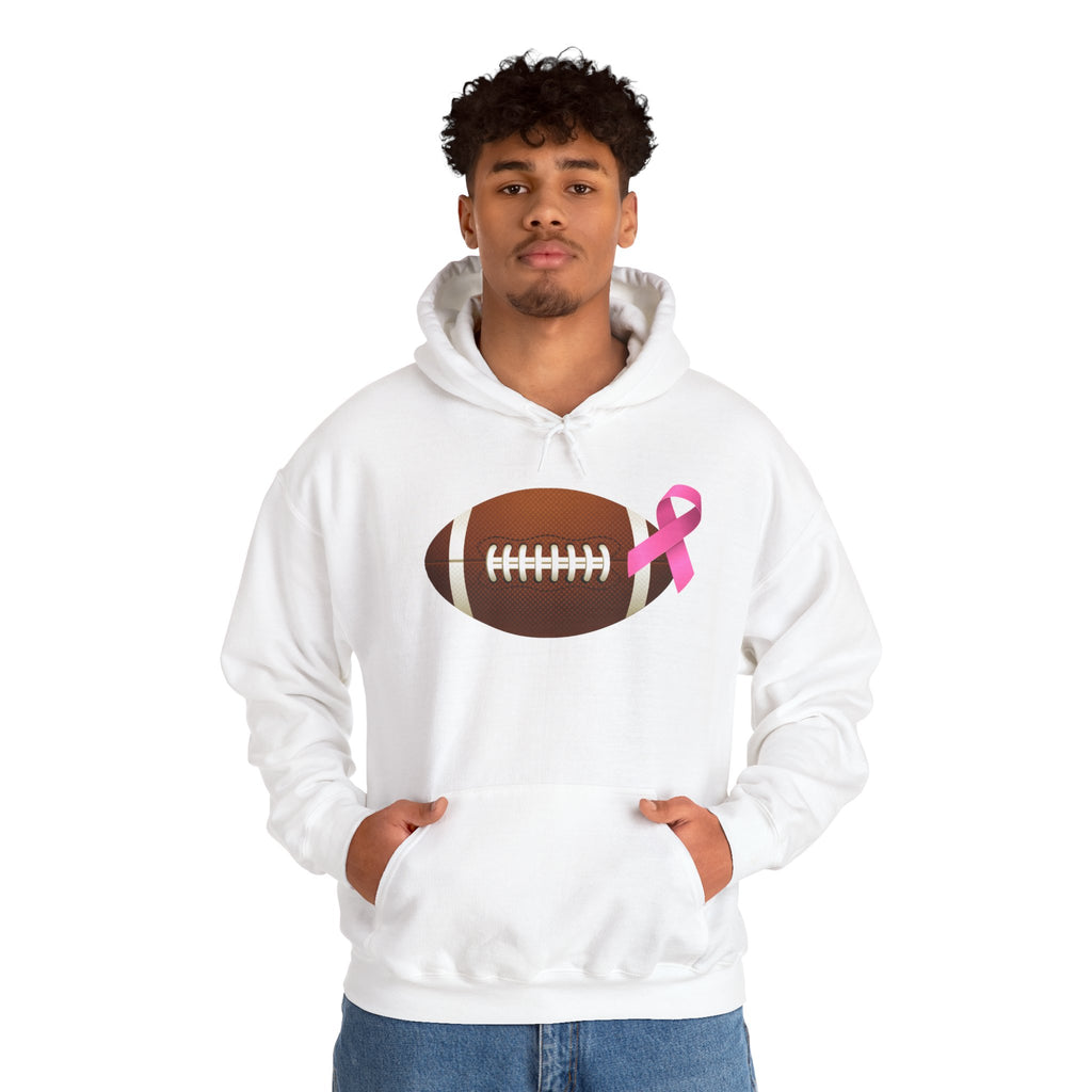 Breast Cancer Football Heavy Blend™ Hoodie