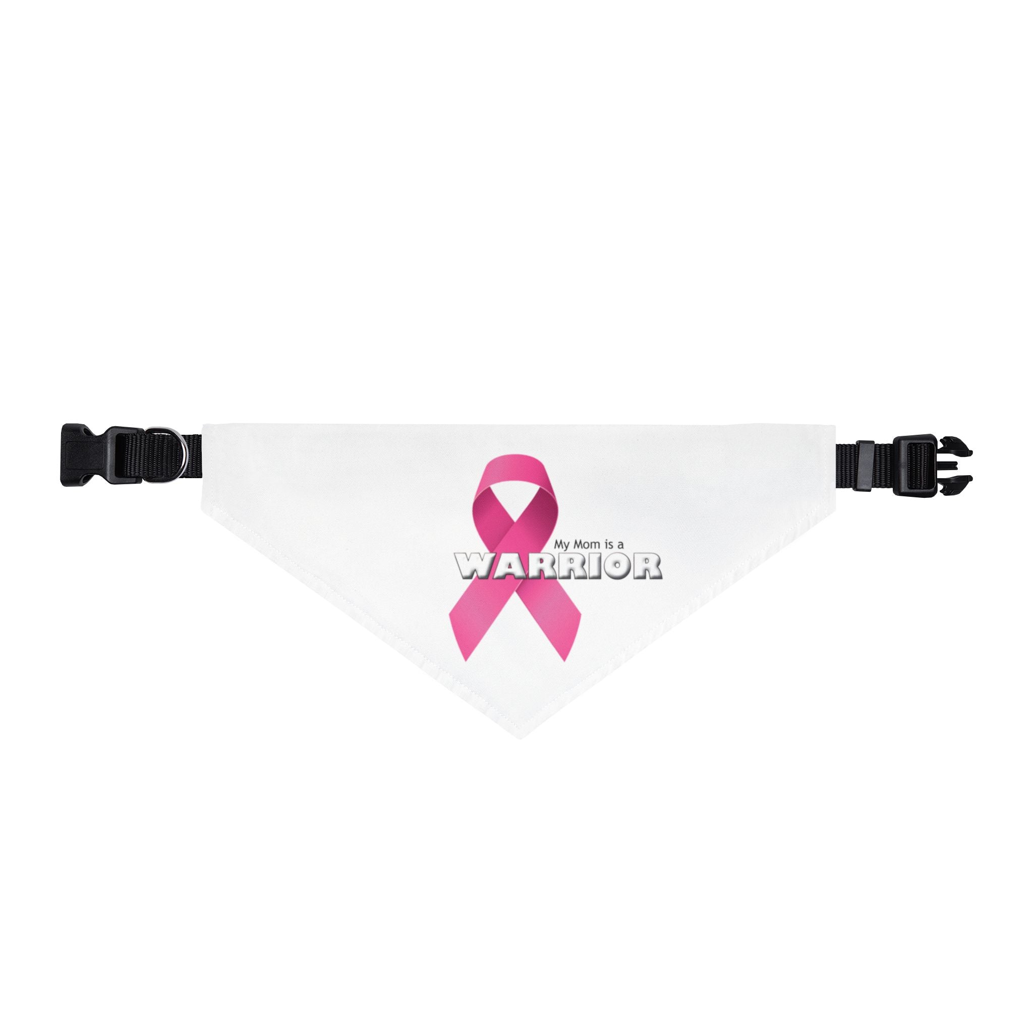 Clip-on Pet Bandana Pink Ribbon My Mom is a Warrior