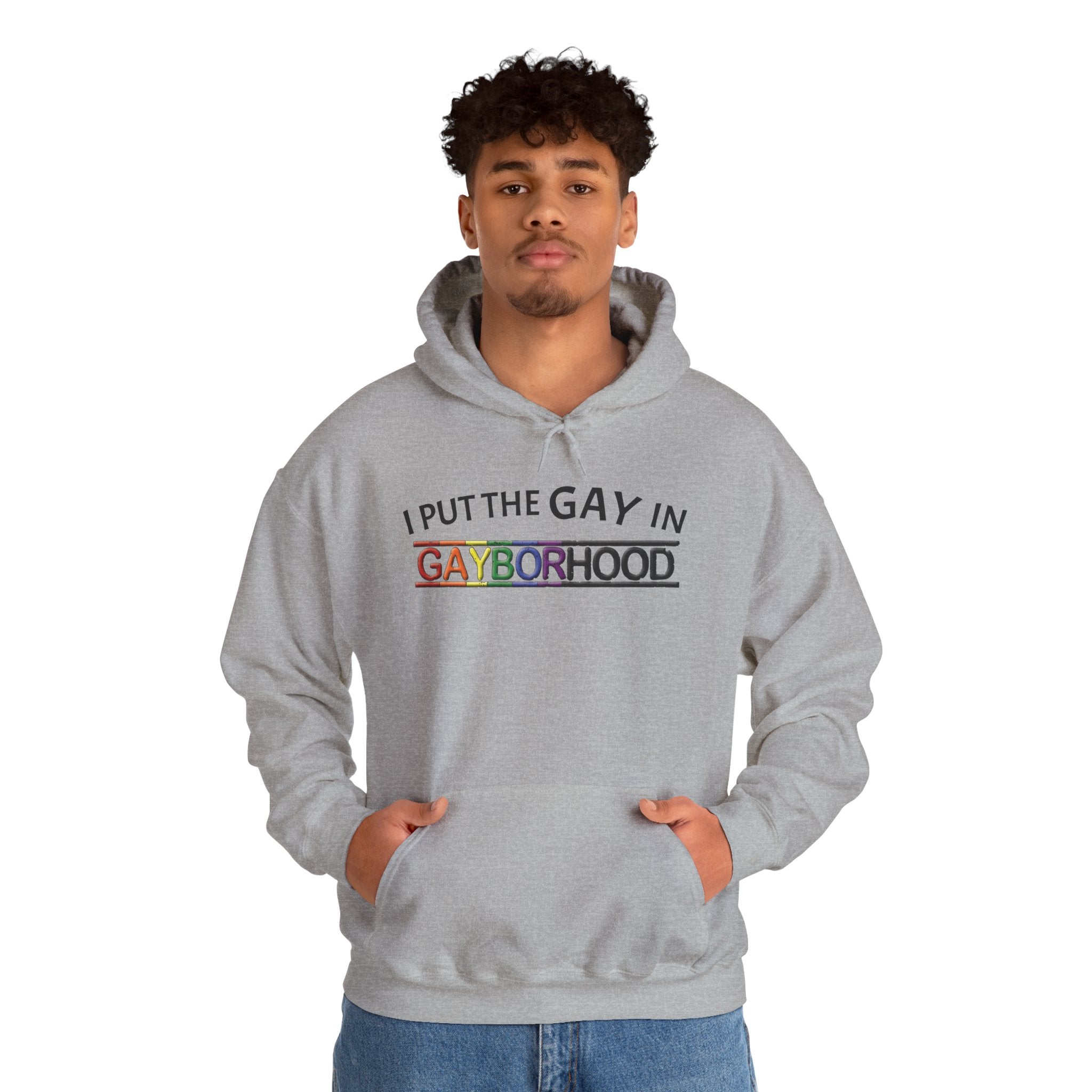 "I put the GAY in" Heavy Blend™ Hoodie