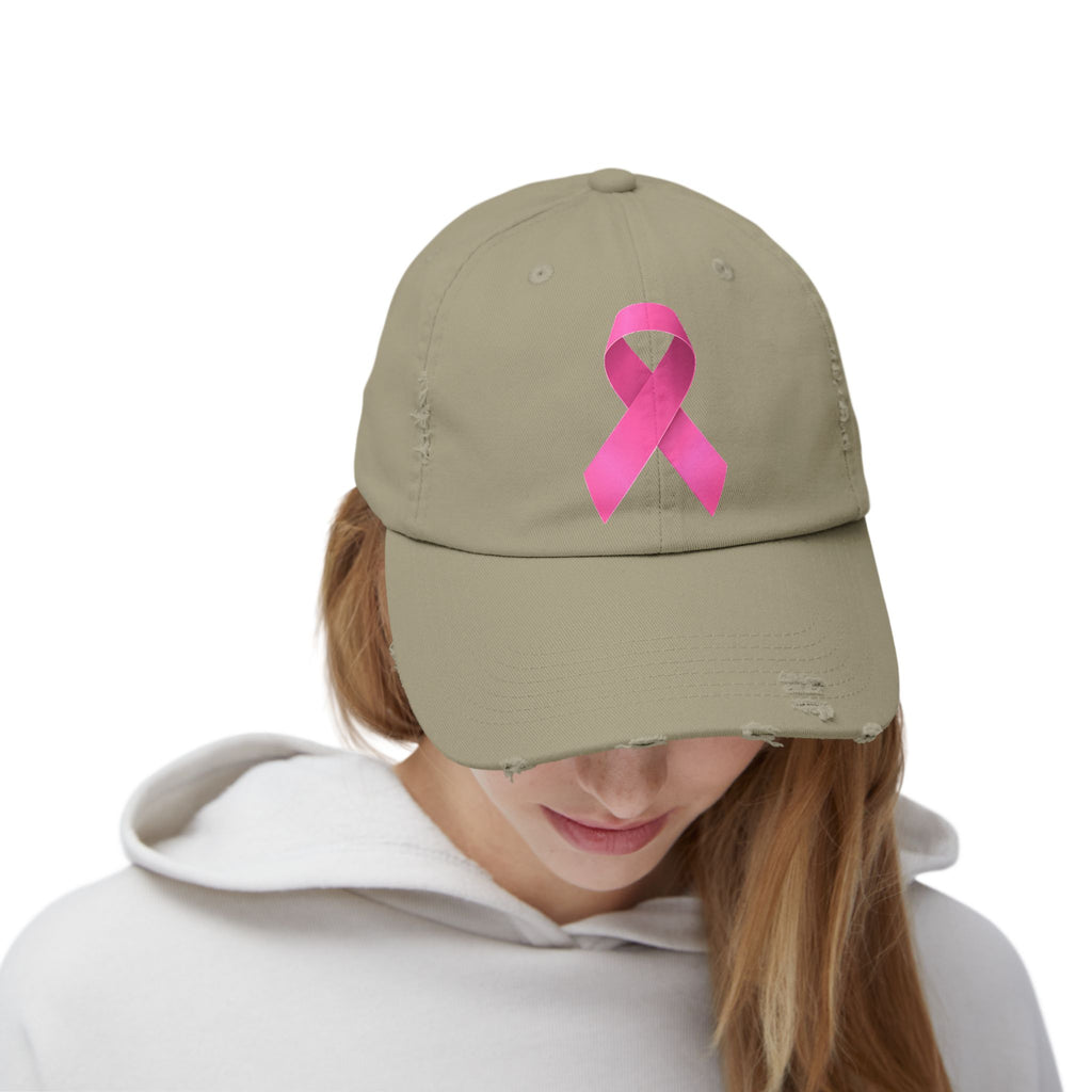 Breast Cancer Distressed Hat