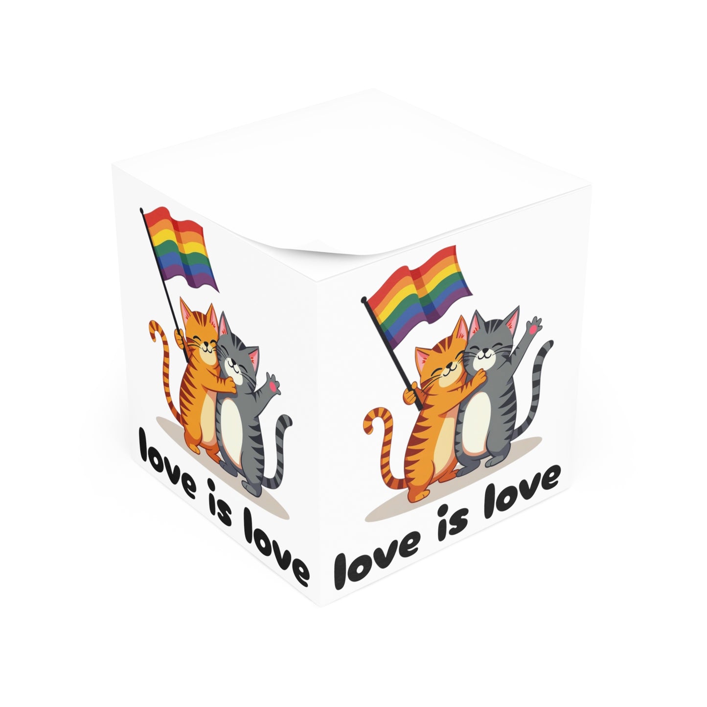 Note Cube - Kitty Love Is Love Memo Pad