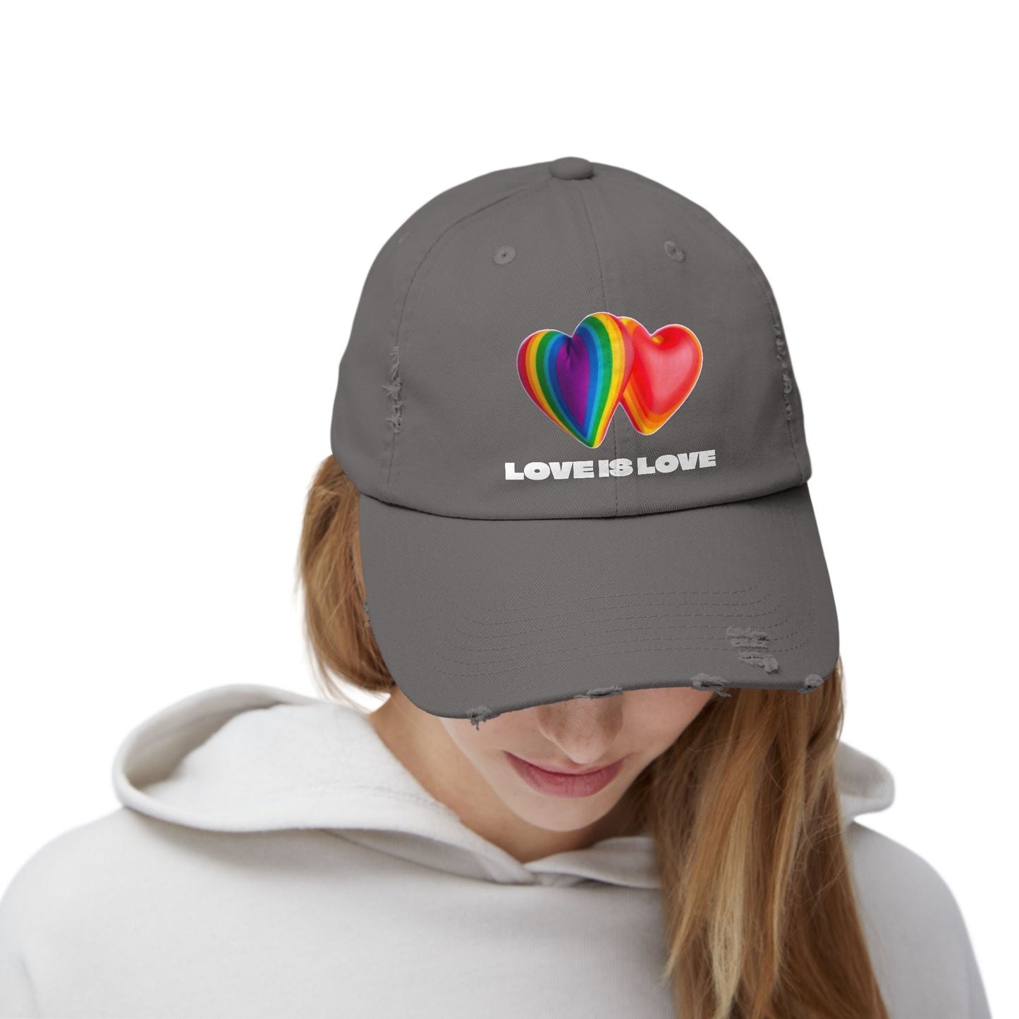 Love is Love Hearts Distressed Design