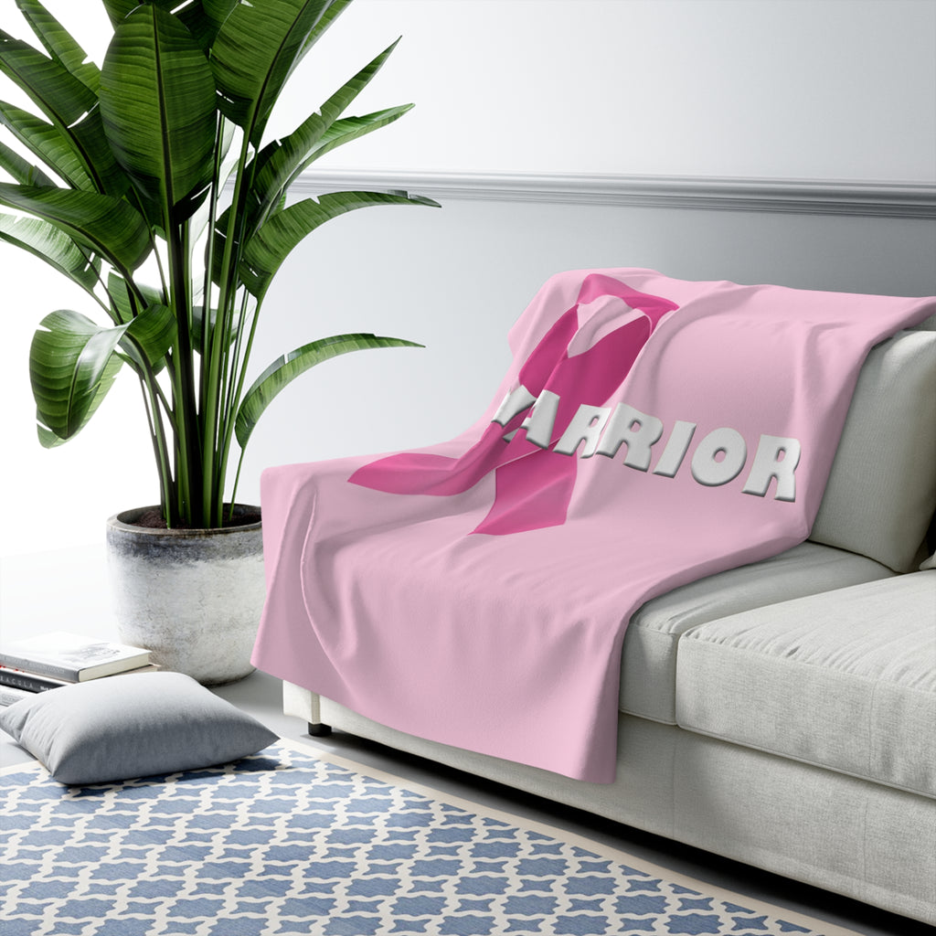 Pink Ribbon Sherpa Fleece Blanket